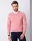 Pembe Slim Fit Bisiklet Yaka Basic Triko Kazak