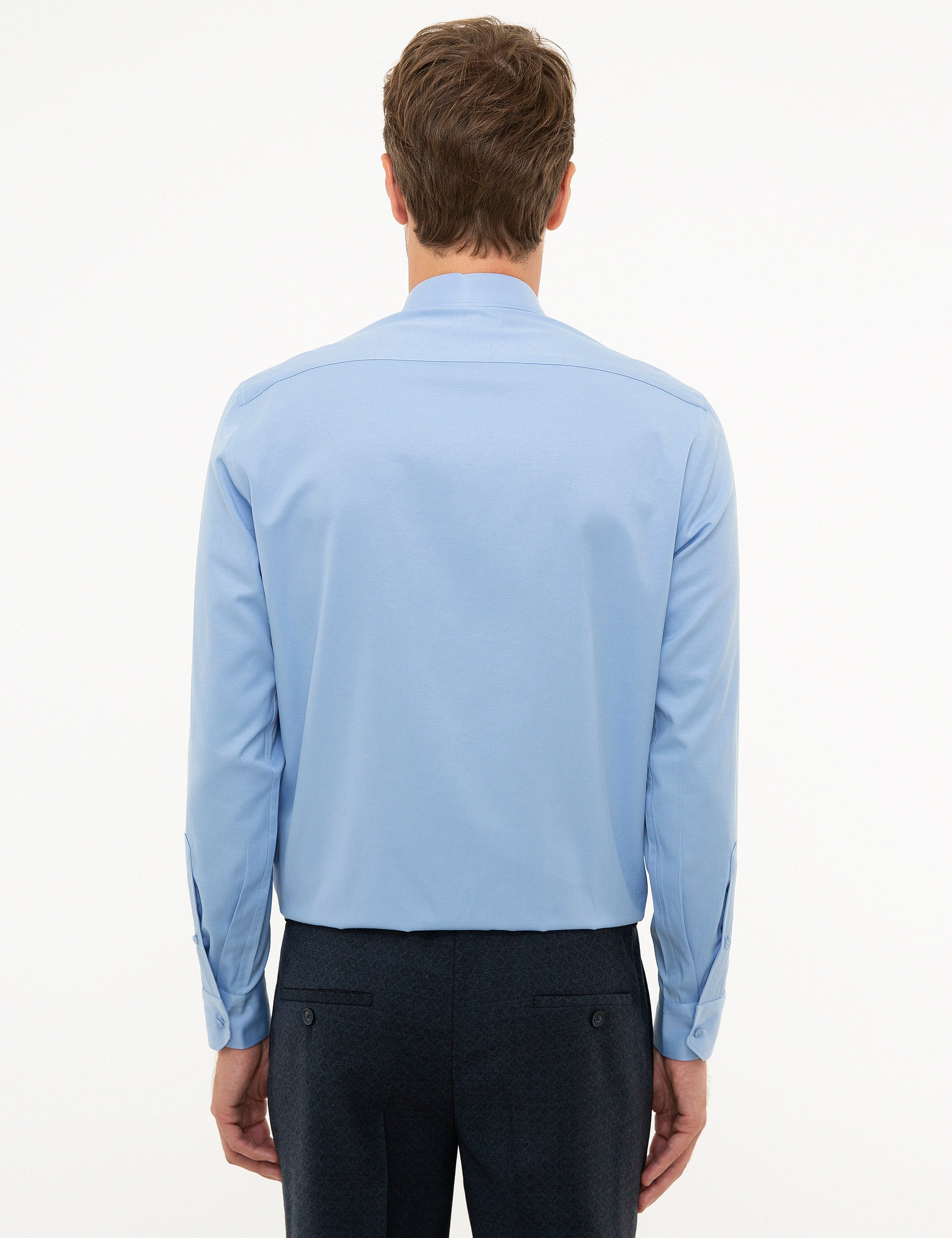 Mavi Slim Fit Uzun Kollu Klasik Gömlek