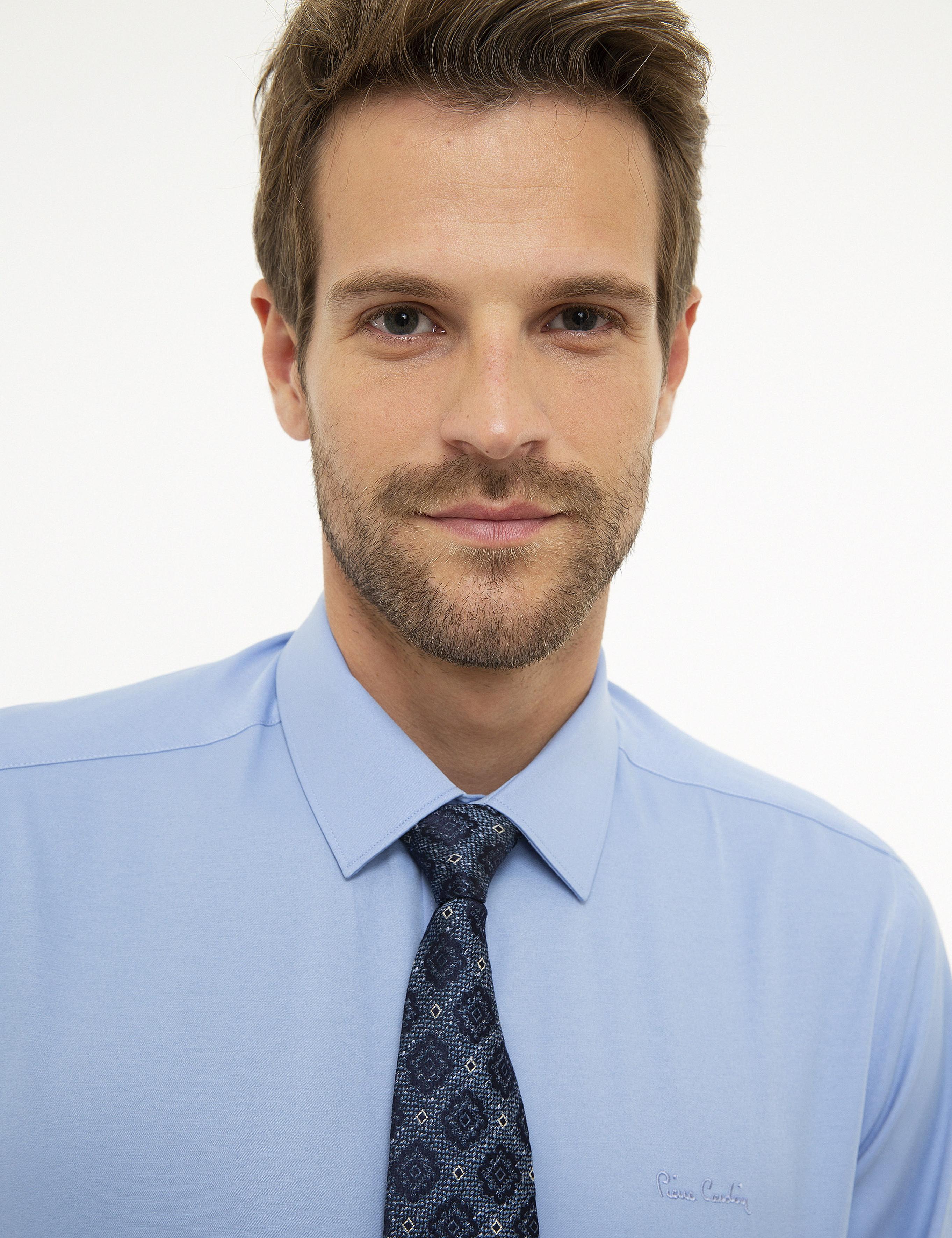 Mavi Slim Fit Uzun Kollu Klasik Gömlek