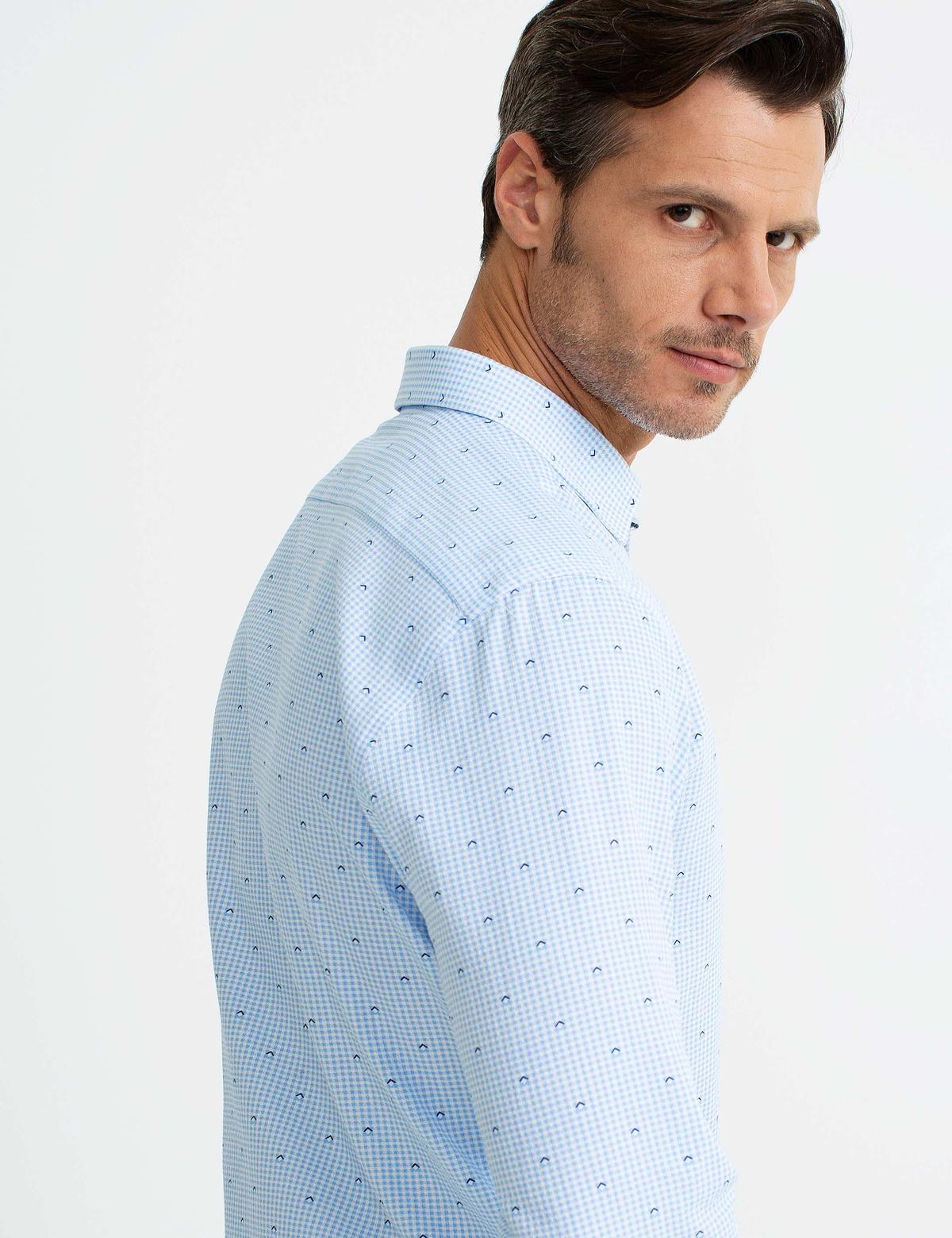 Açık Mavi Slim Fit Gömlek - 50187466005