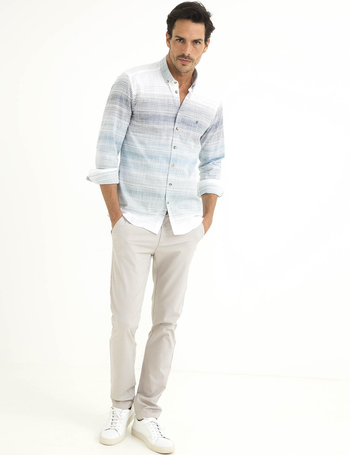 Slim Mavi Gömlek - 50188490001