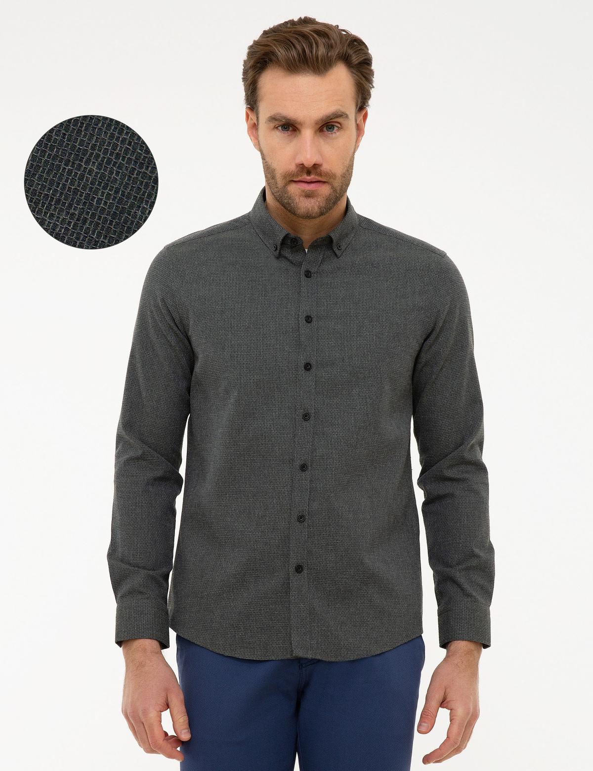 Koyu Yeşil Slim Fit Gömlek