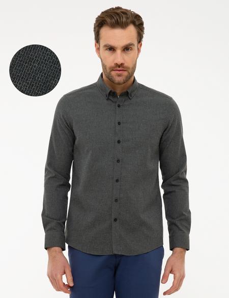 Koyu Yeşil Slim Fit Gömlek - 50195383043