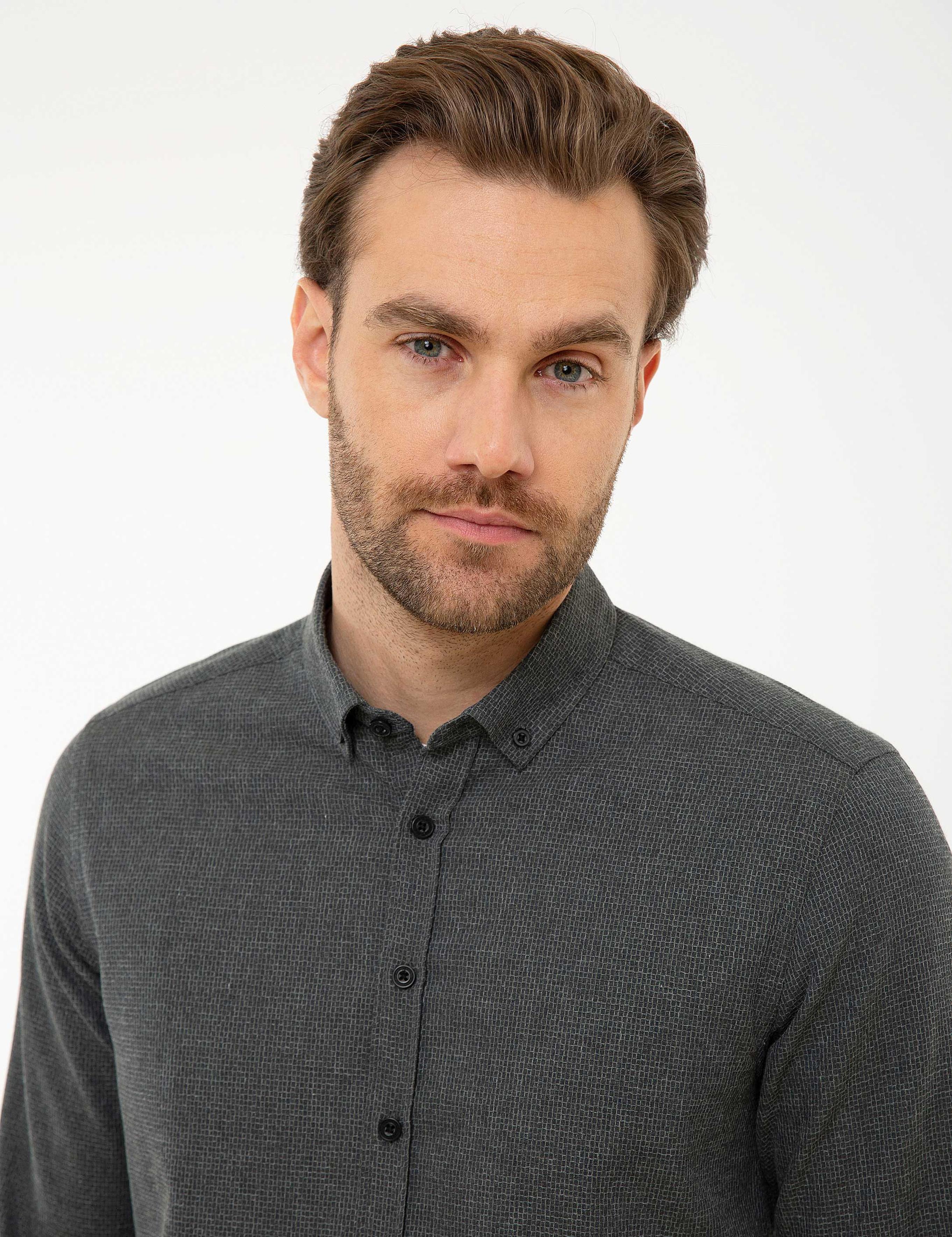 Koyu Yeşil Slim Fit Gömlek