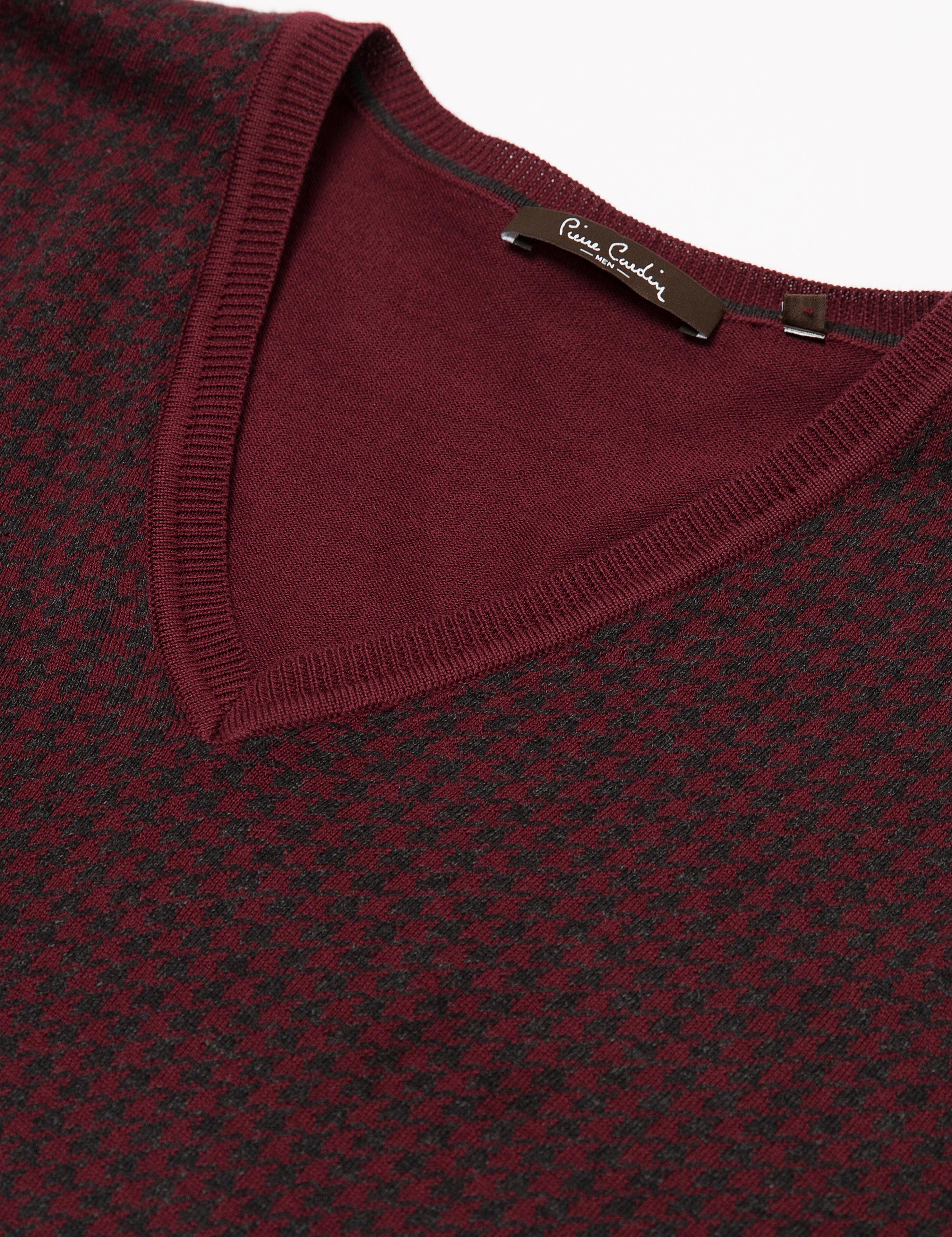 Bordo Slim Fit Triko Kazak