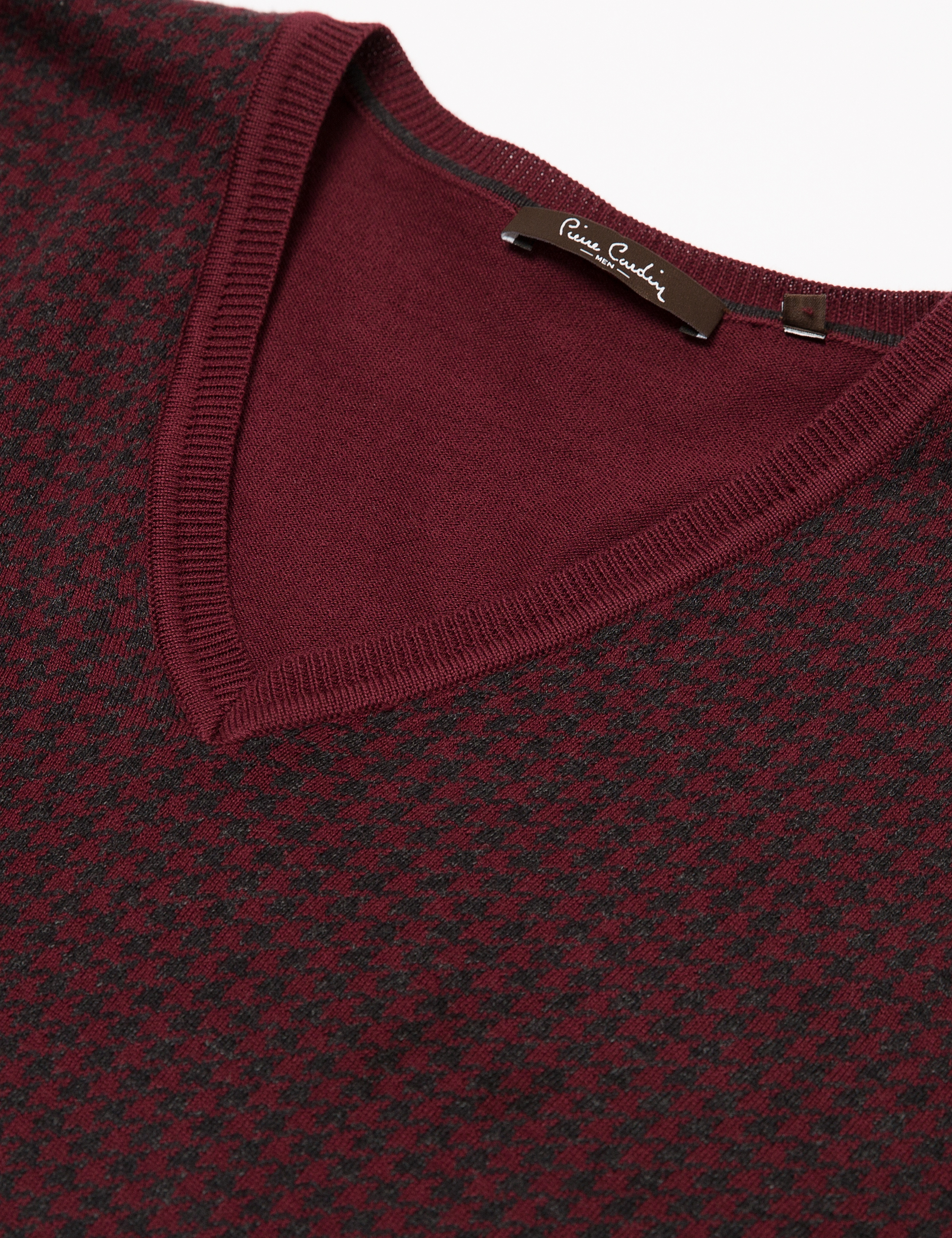 Bordo Slim Fit Triko Kazak - Image 3