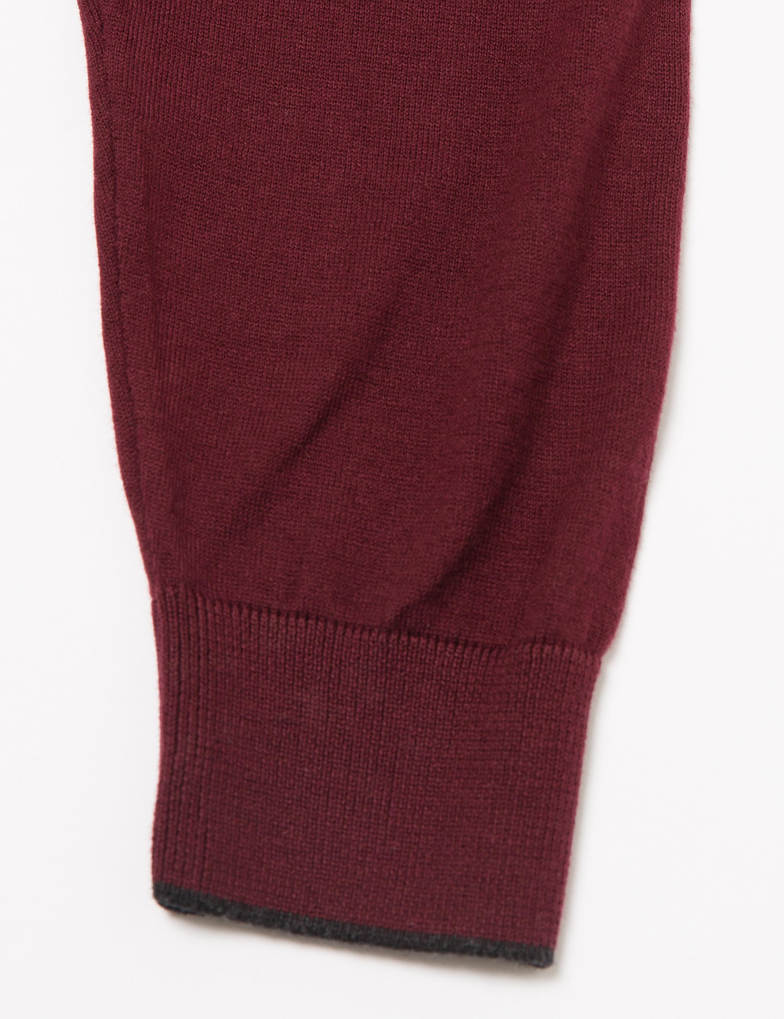 Bordo Slim Fit Triko Kazak