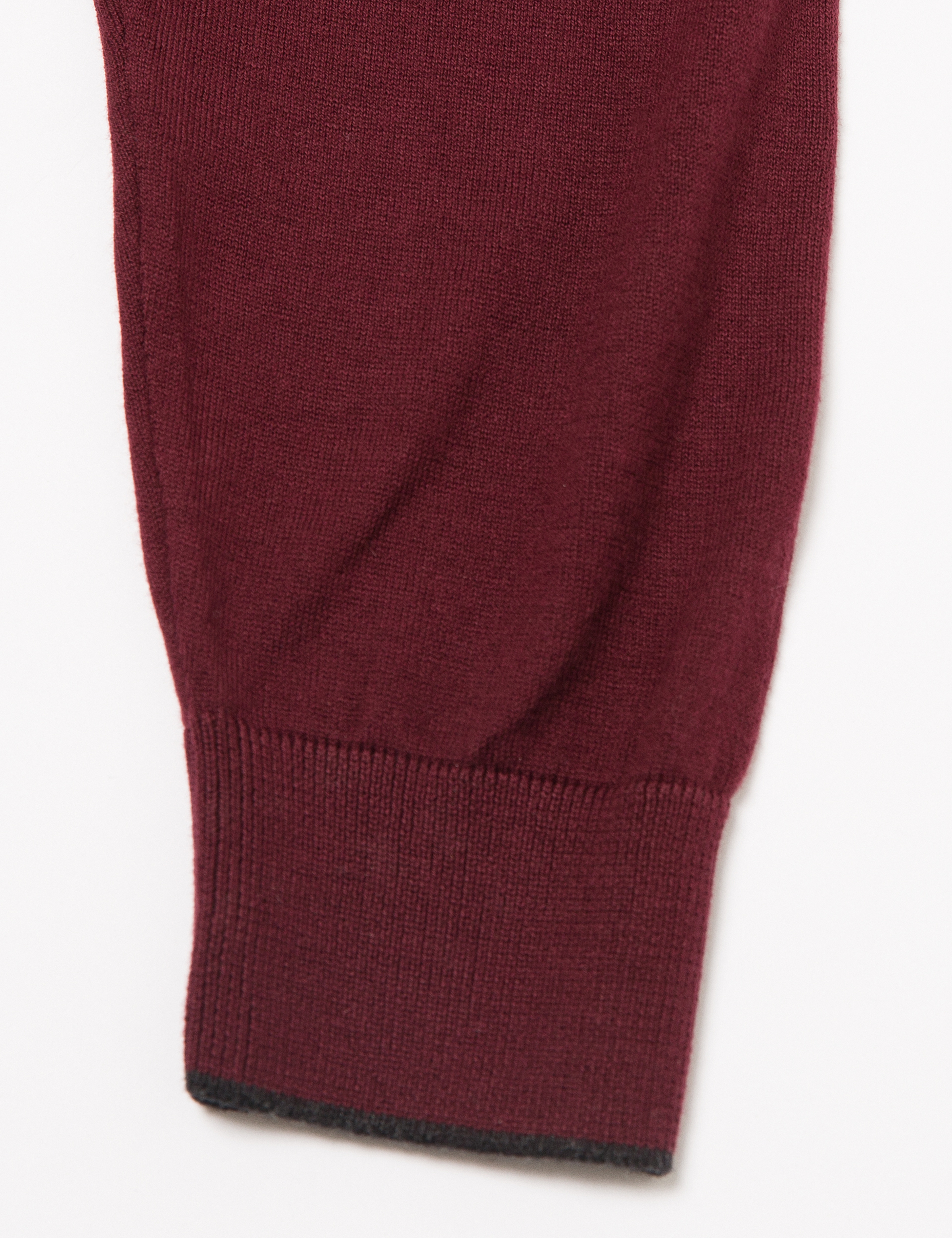 Bordo Slim Fit Triko Kazak - Image 4