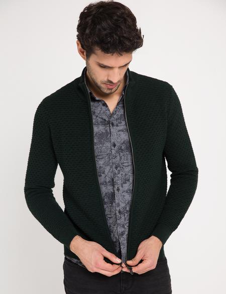 Yeşil Triko Hırka - 50175326083