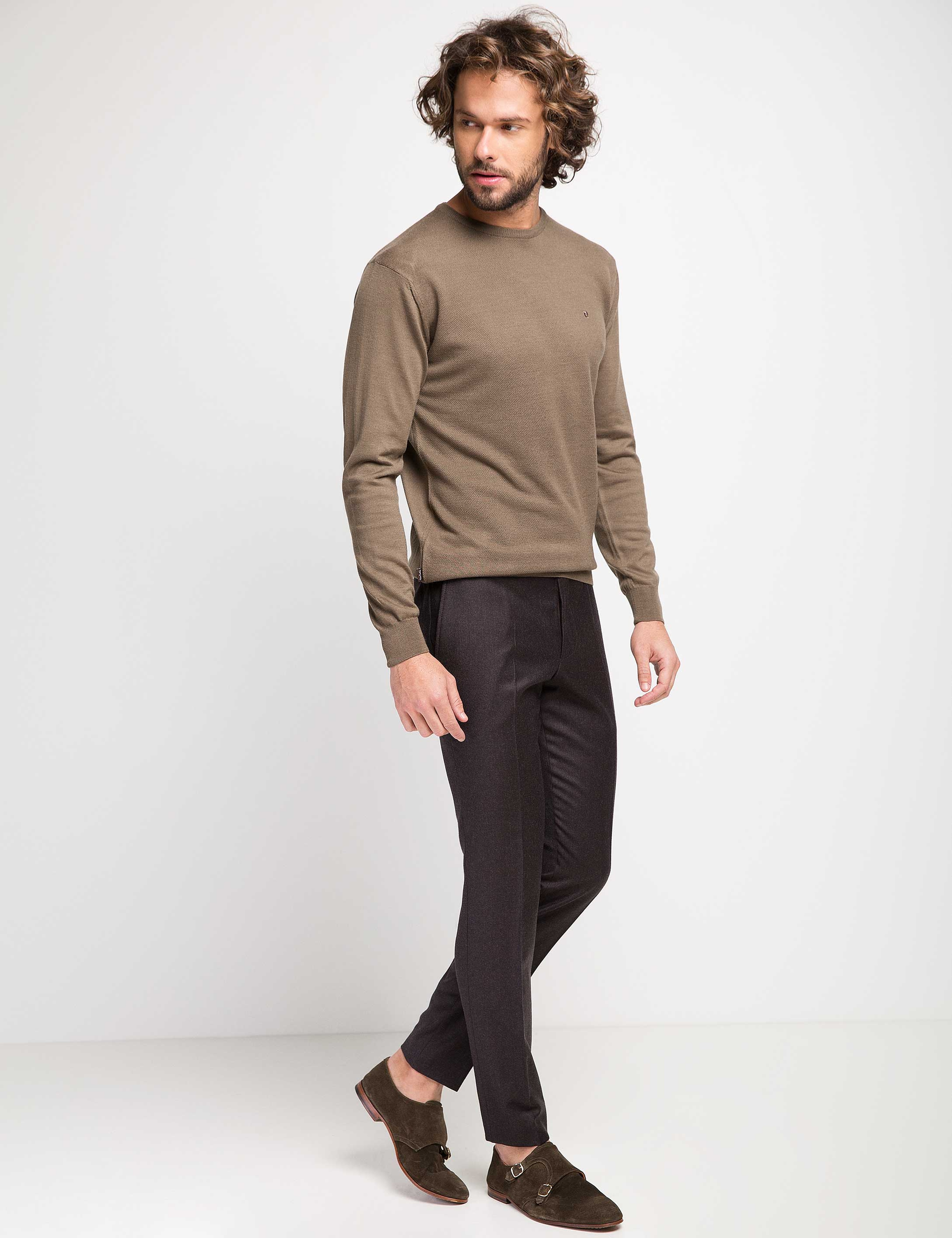 Kahverengi Slim Fit Pantolon - Image 1