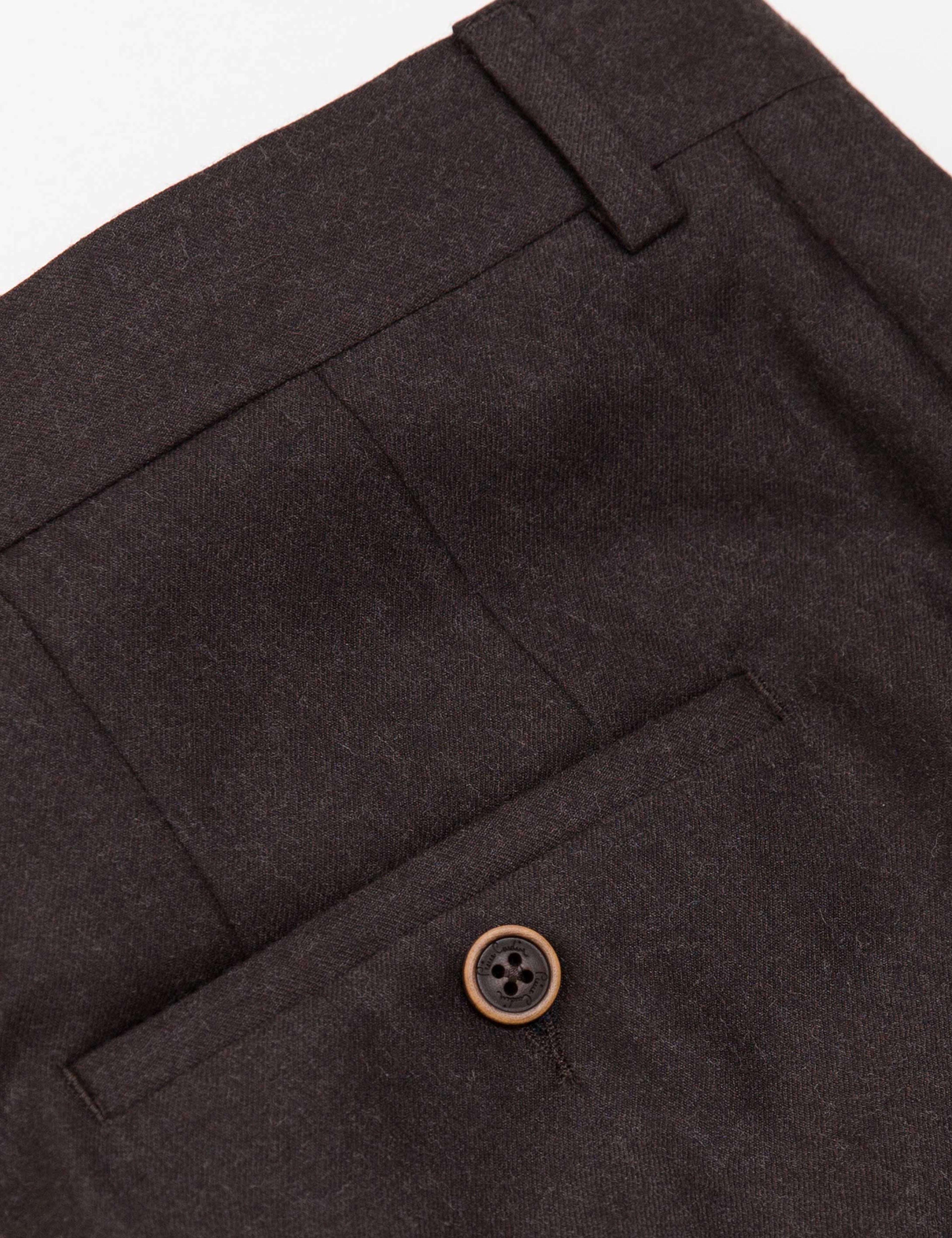 Kahverengi Slim Fit Pantolon - Image 2