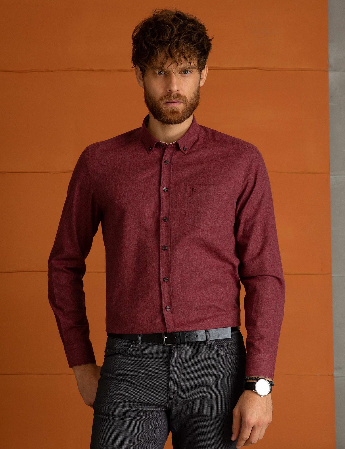 Bordo Regular Fit Gömlek - 50194545015