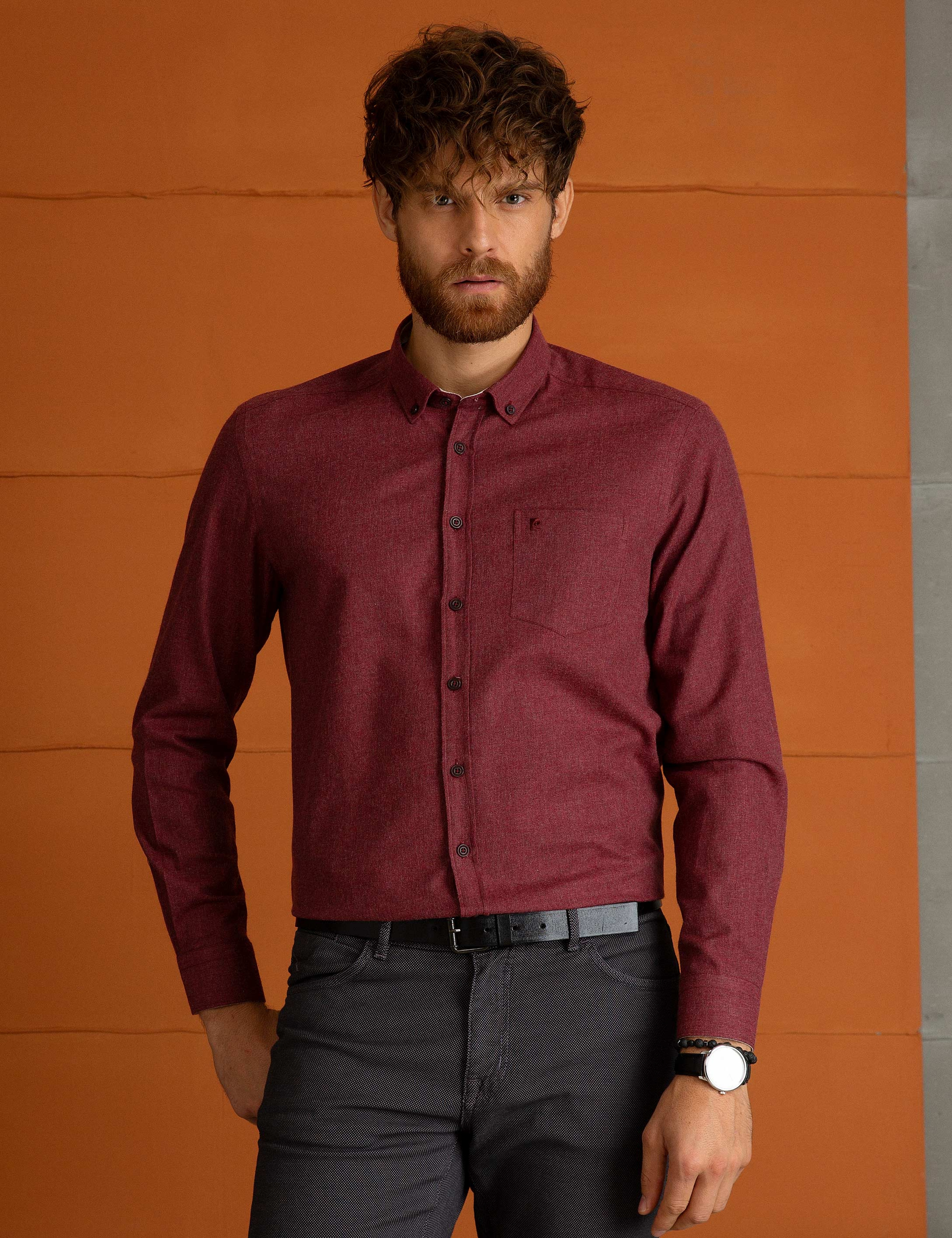 Bordo Regular Fit Gömlek