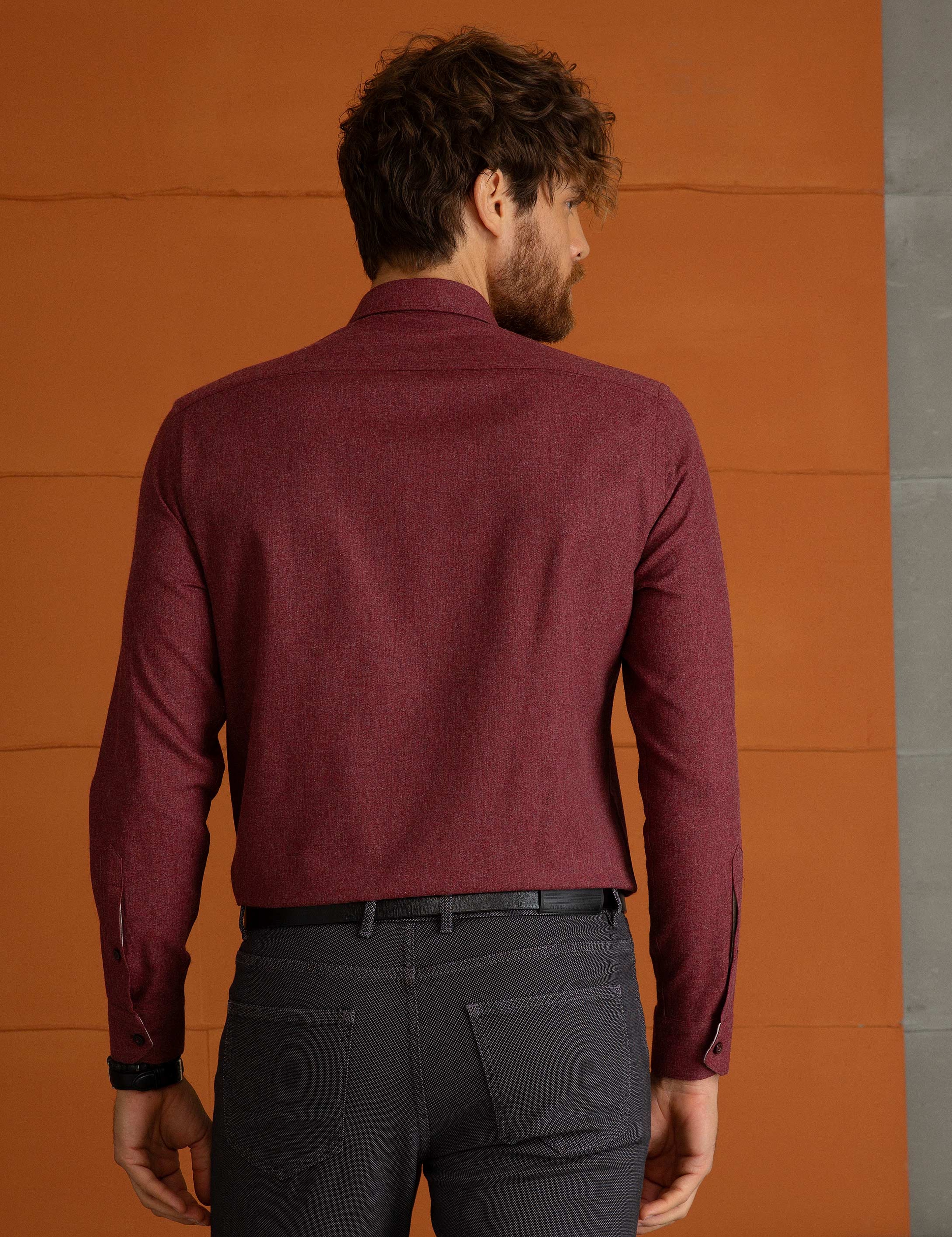 Bordo Regular Fit Gömlek - Image 3