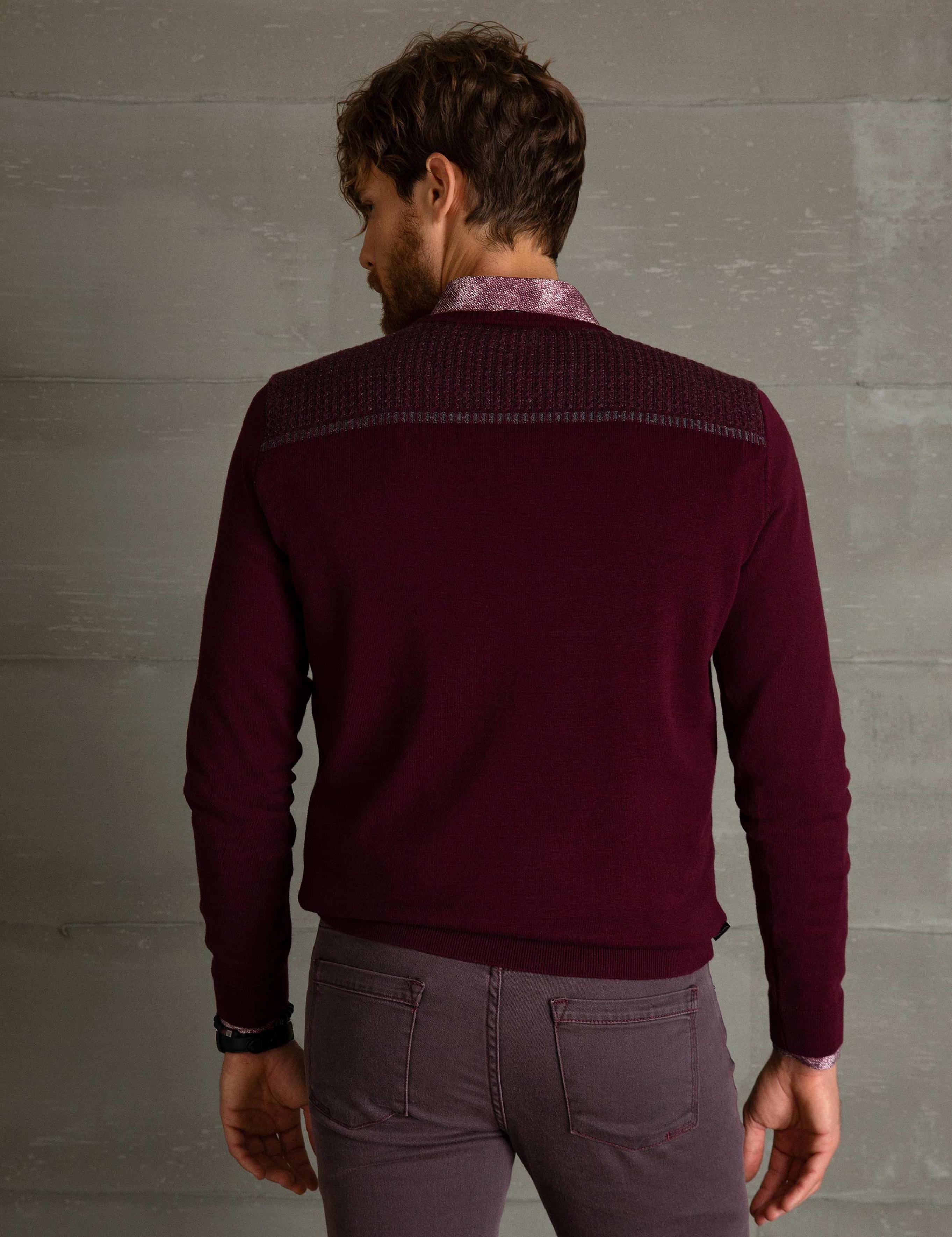 Bordo Slim Fit Kazak