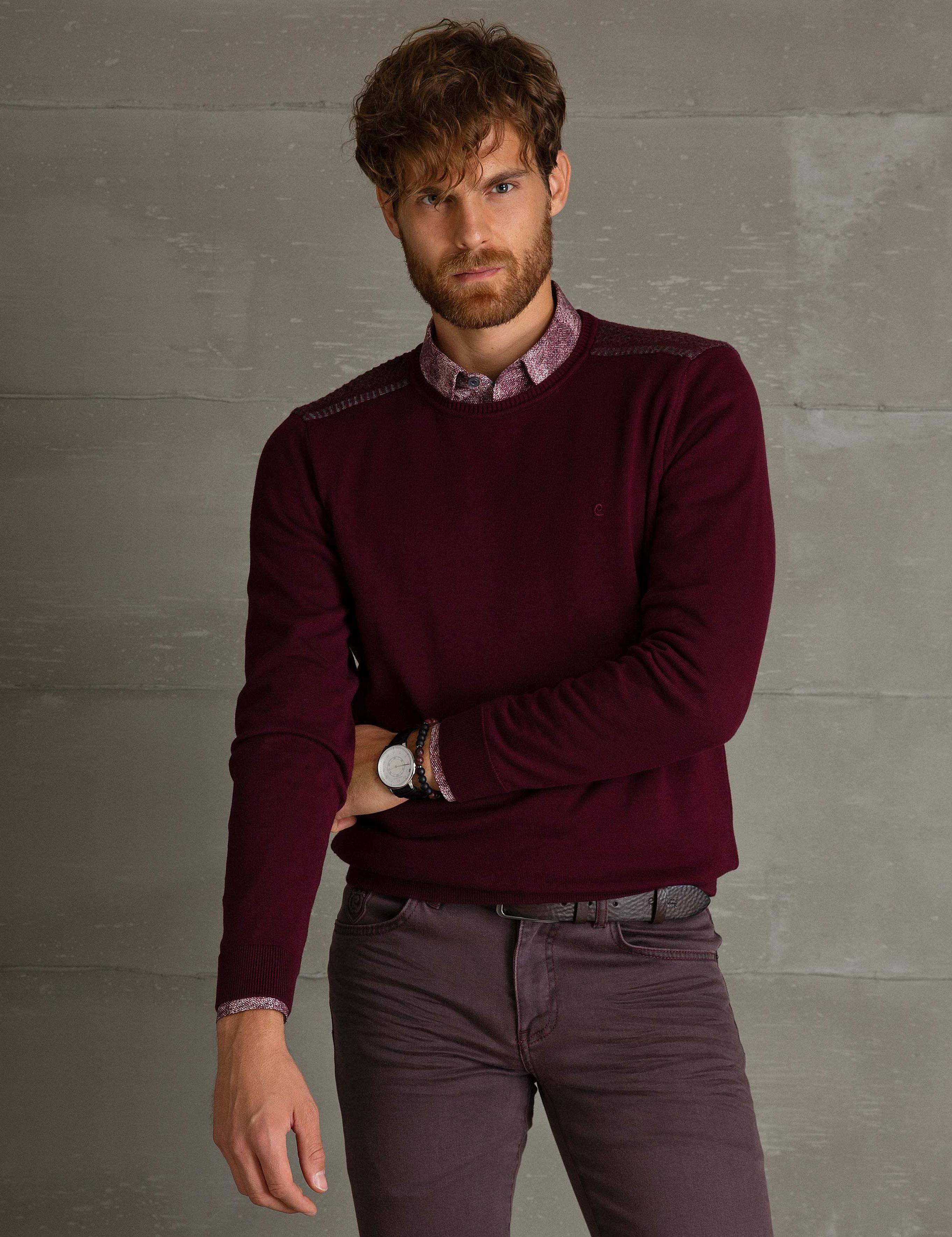 Bordo Slim Fit Kazak