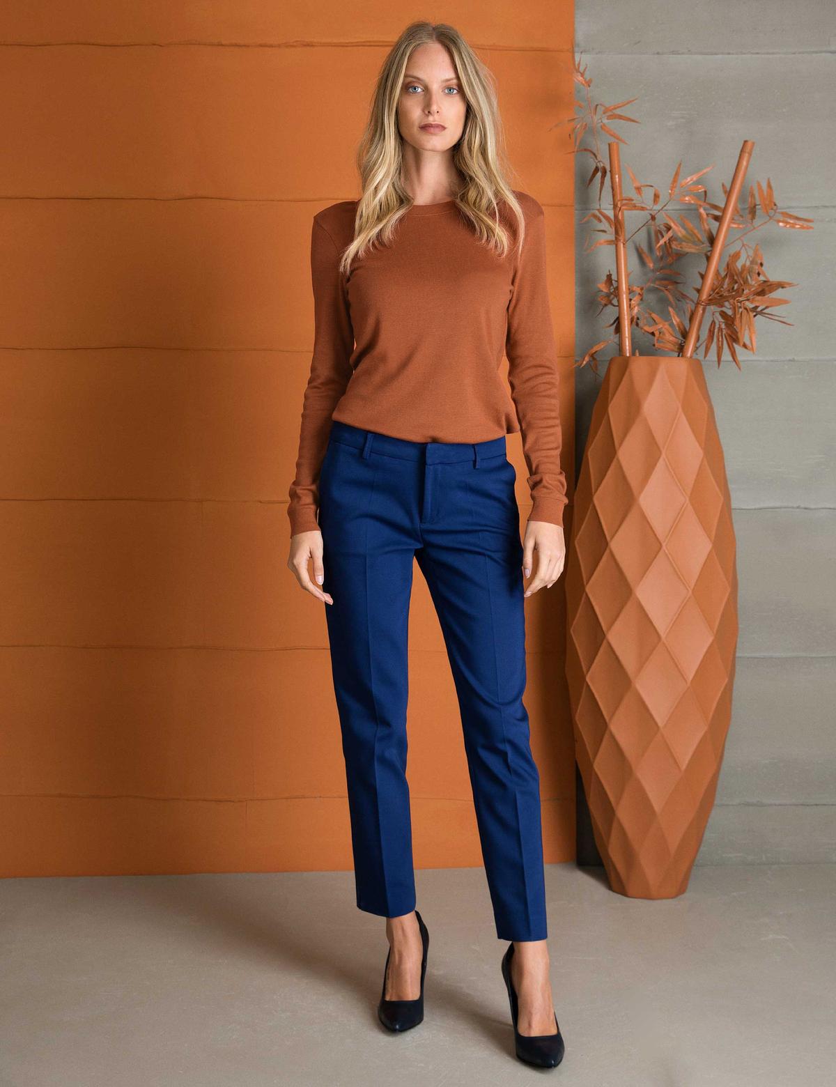 Kiremit Slim Fit Tişört - 50197623006