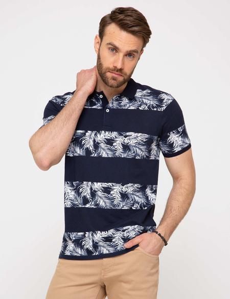 Lacivert Slim Fit Tişört - 50186357001