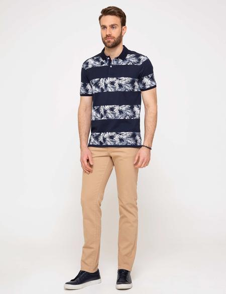 Lacivert Slim Fit Tişört - 50186357001