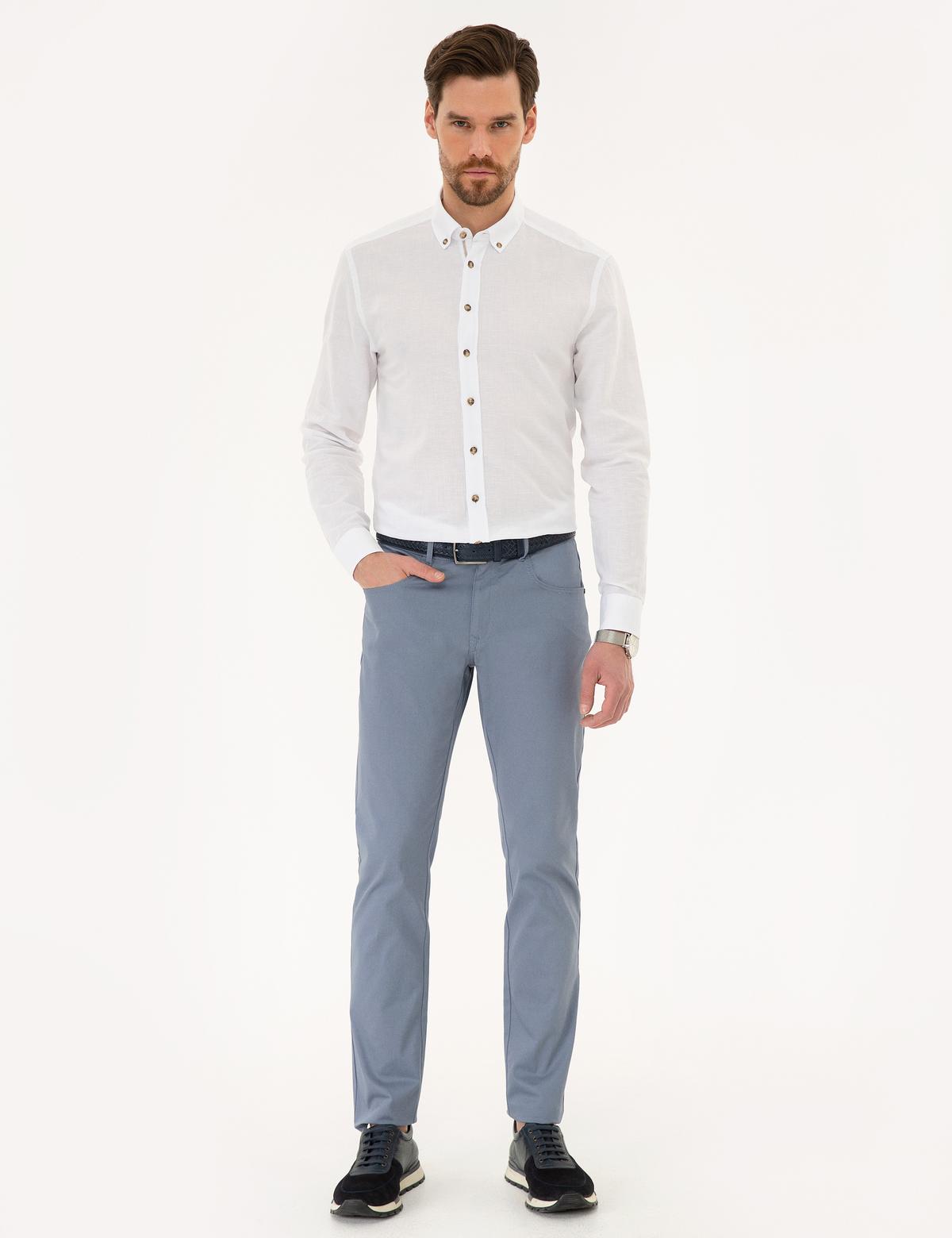 Saks Slim Fit Kanvas Pantolon