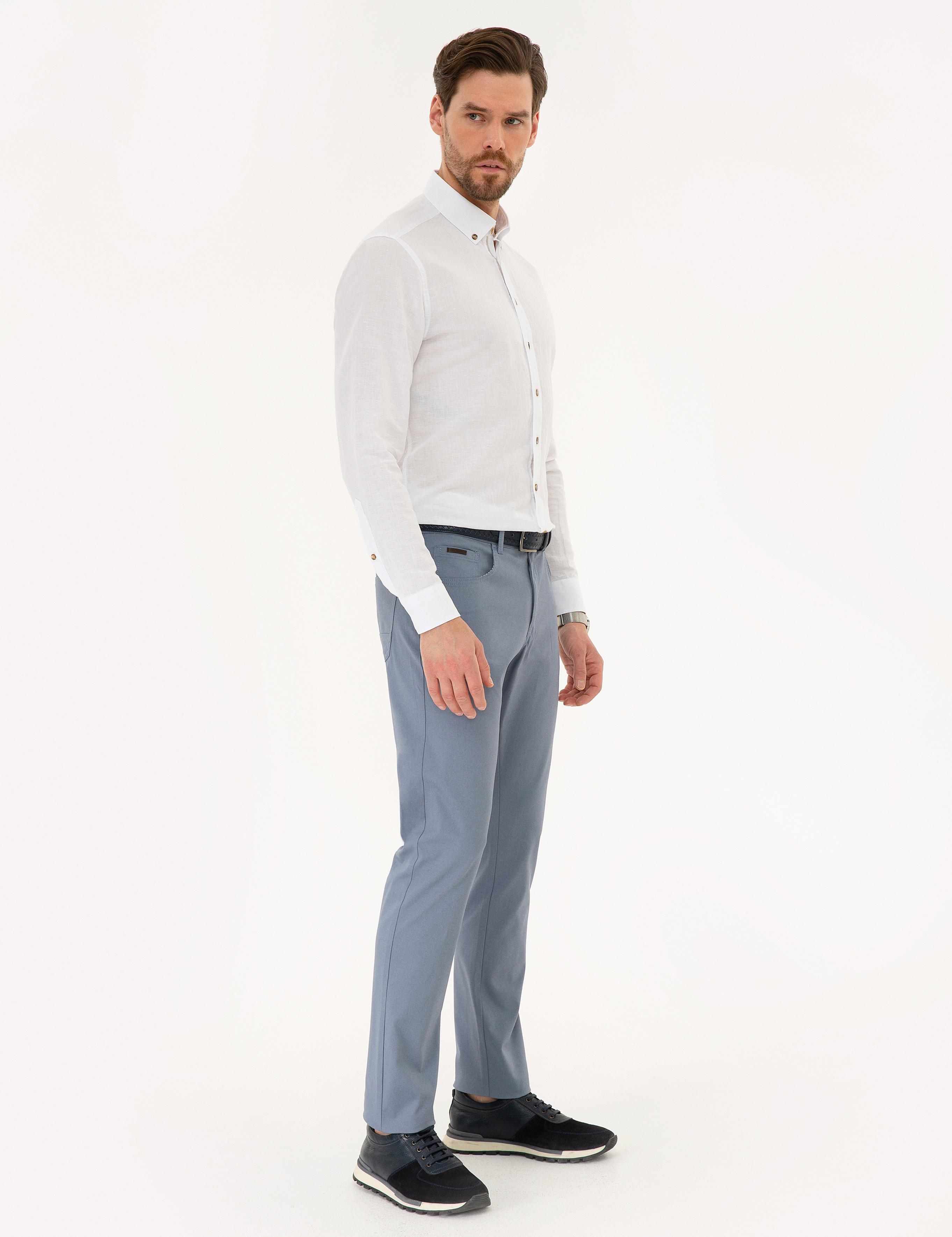 Saks Slim Fit Kanvas Pantolon