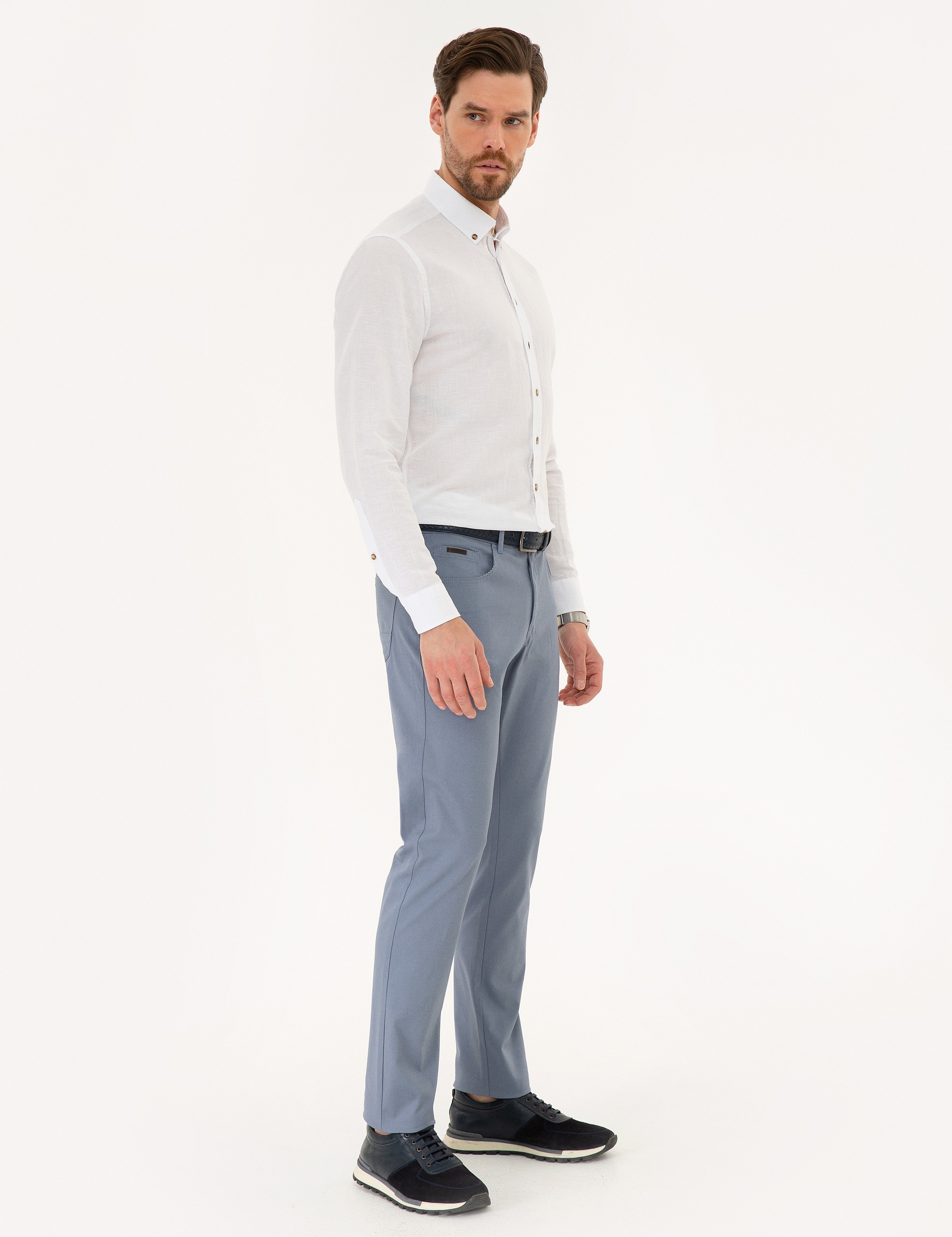 Saks Slim Fit Kanvas Pantolon - Image 2