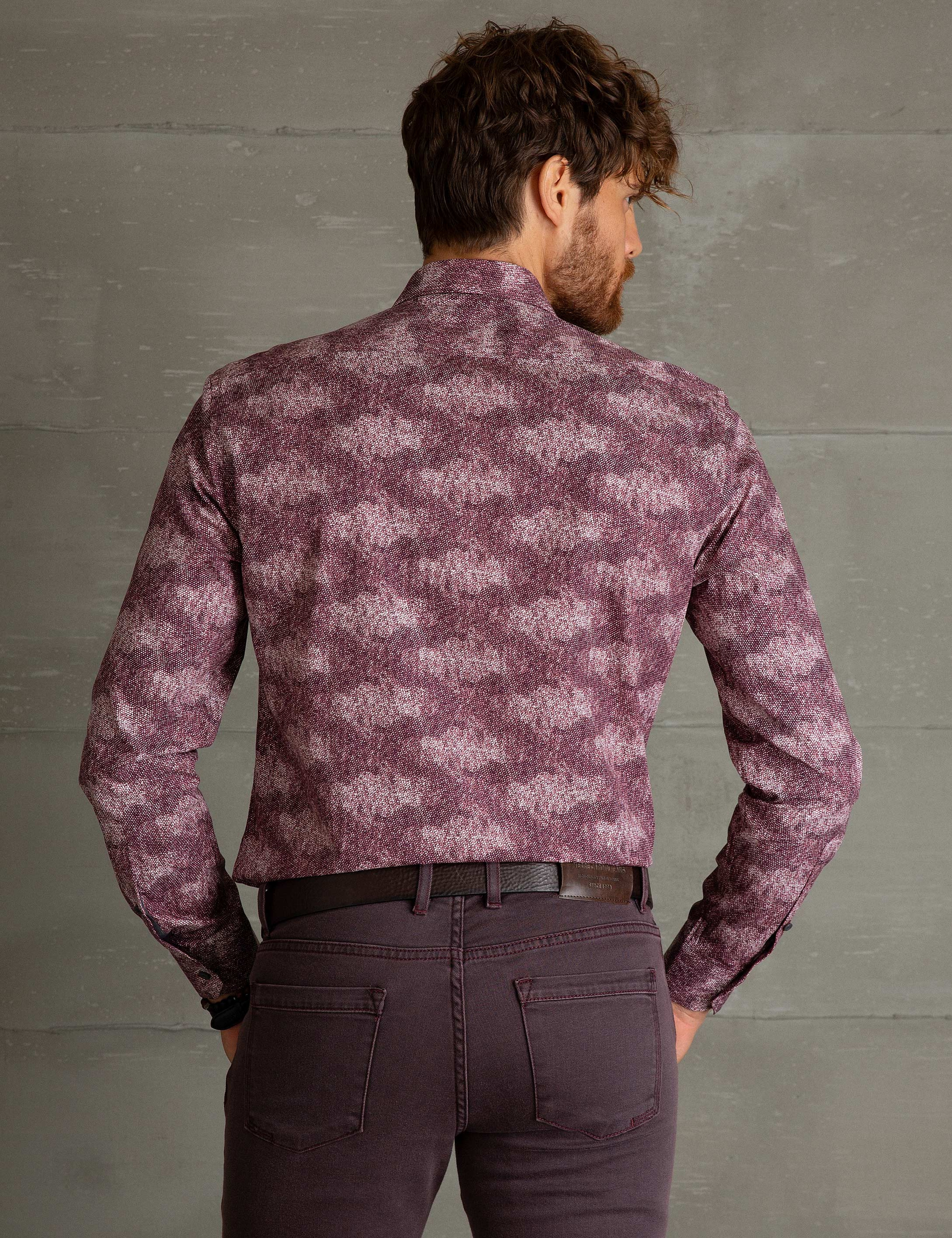 Bordo Slim Fit Gömlek - Image 3