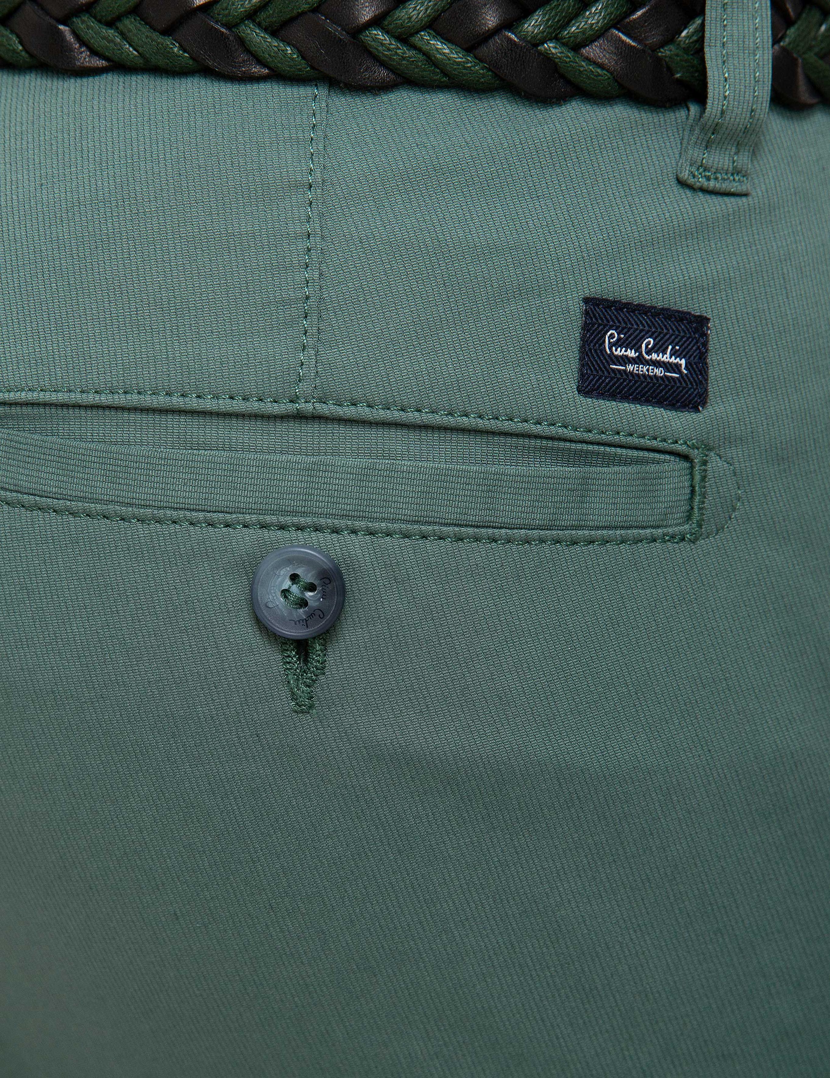 Yeşil Slim Fit Chino Pantolon