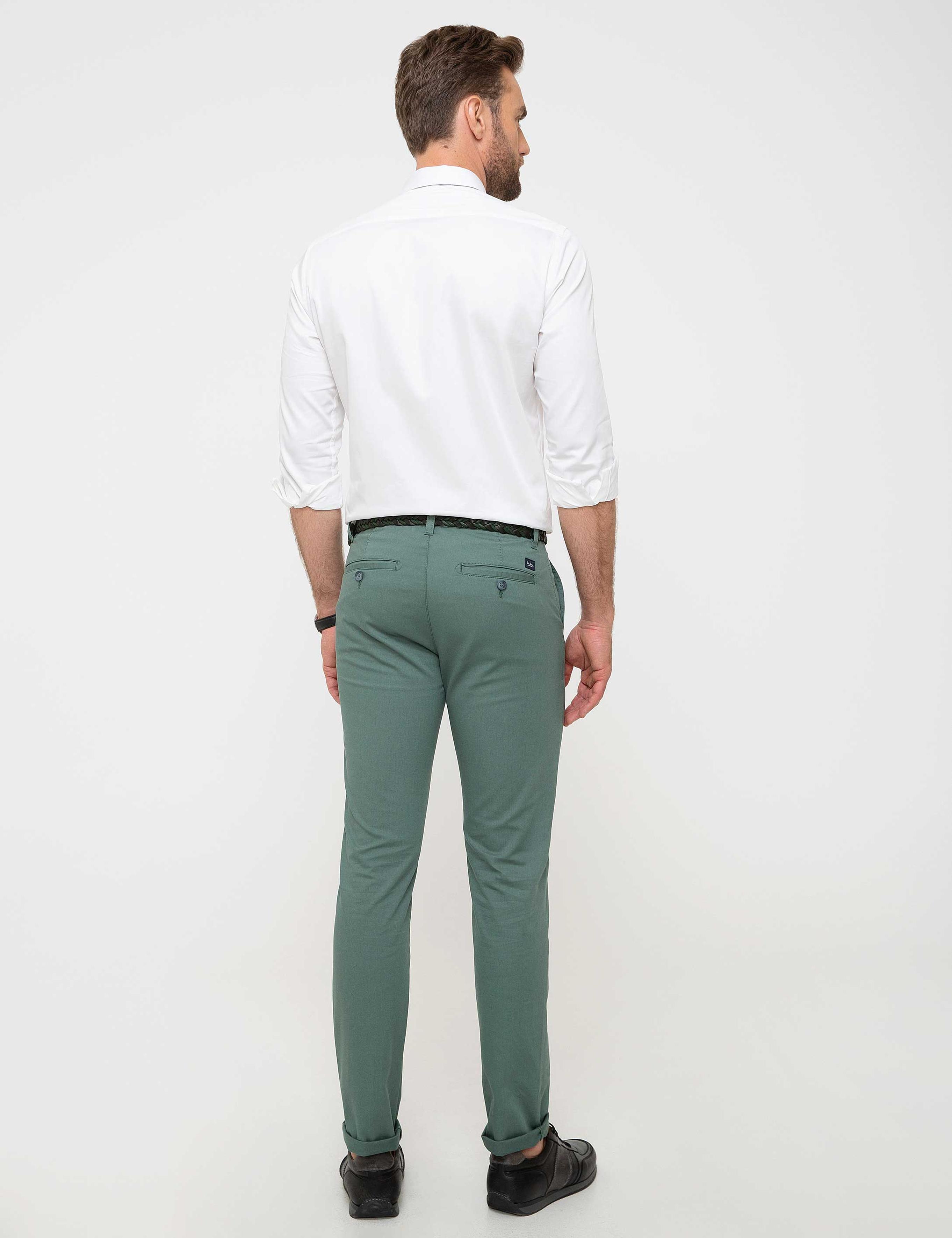 Yeşil Slim Fit Chino Pantolon