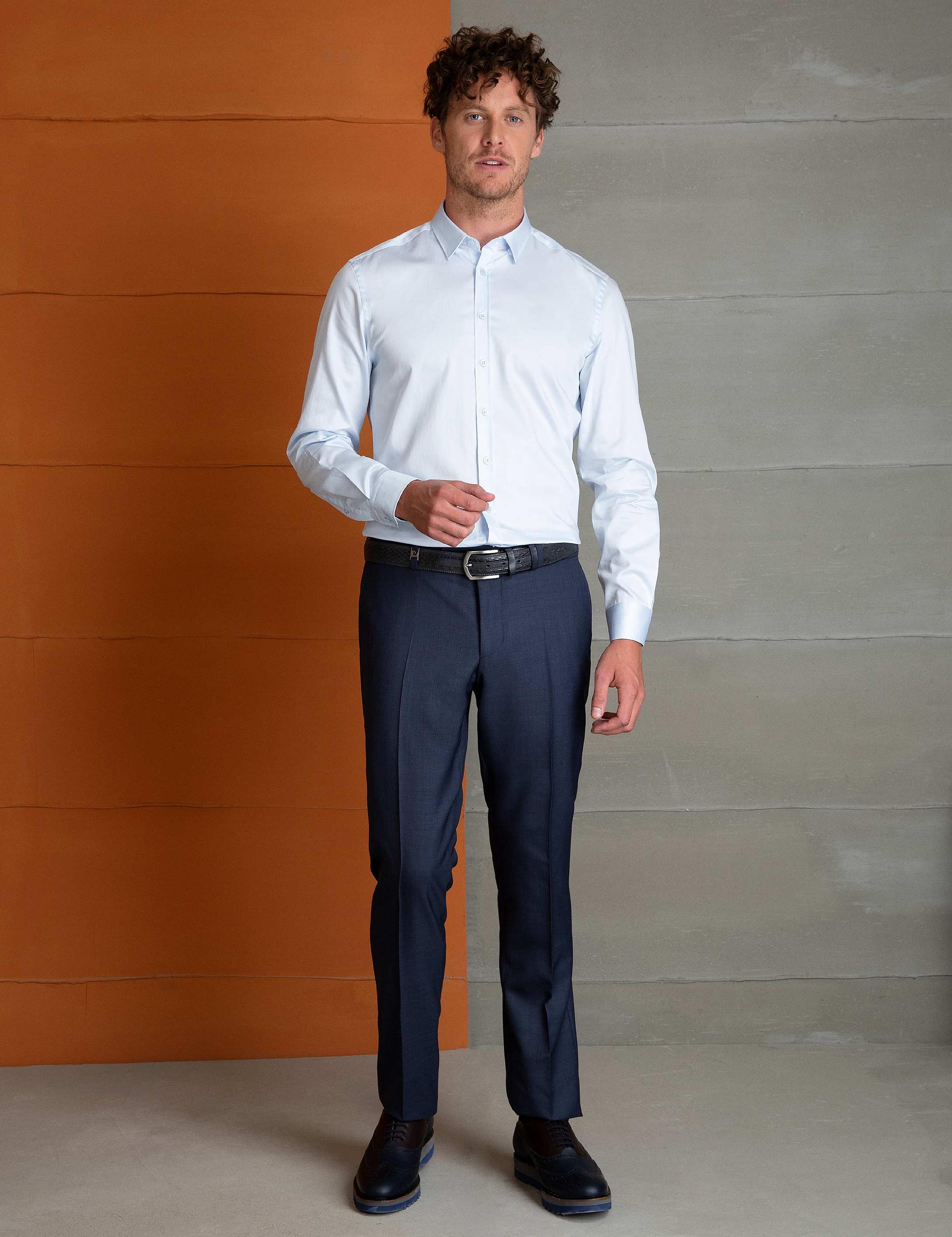 Mavi Slim Fit Gömlek