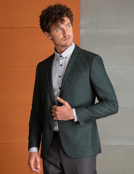Yeşil Ekstra Slim Fit Ceket - 50203026047