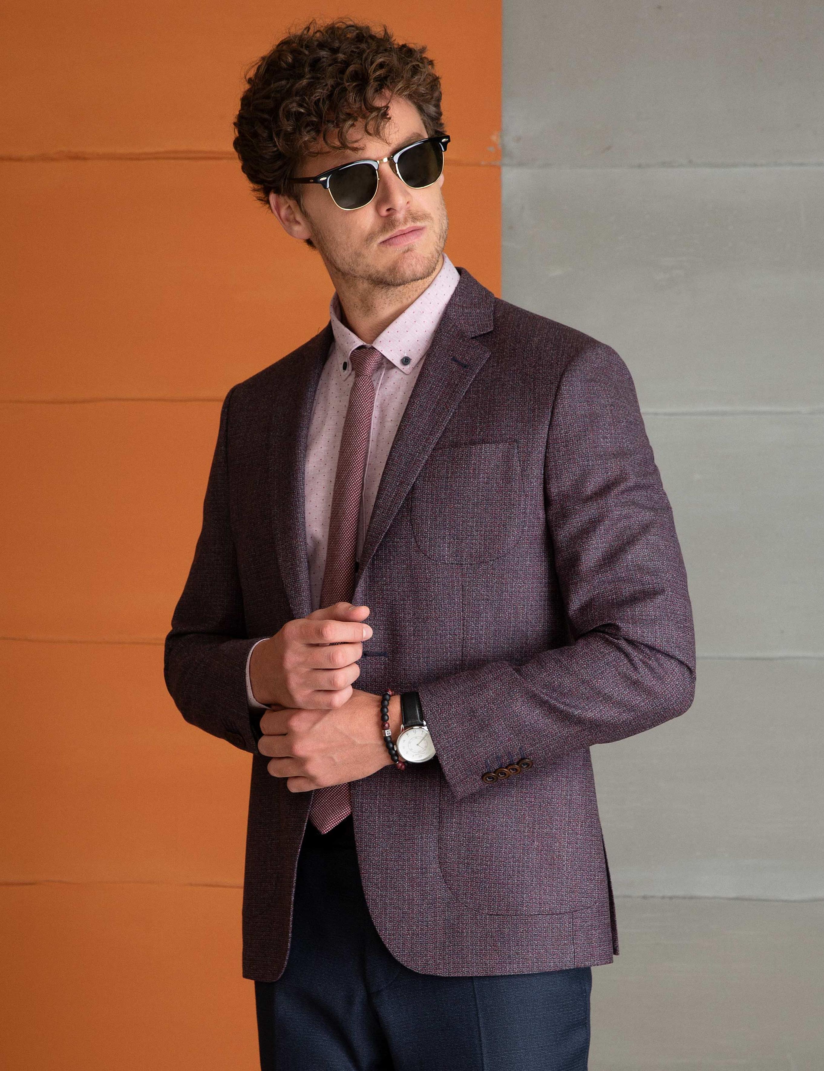 Bordo Slim Fit Ceket