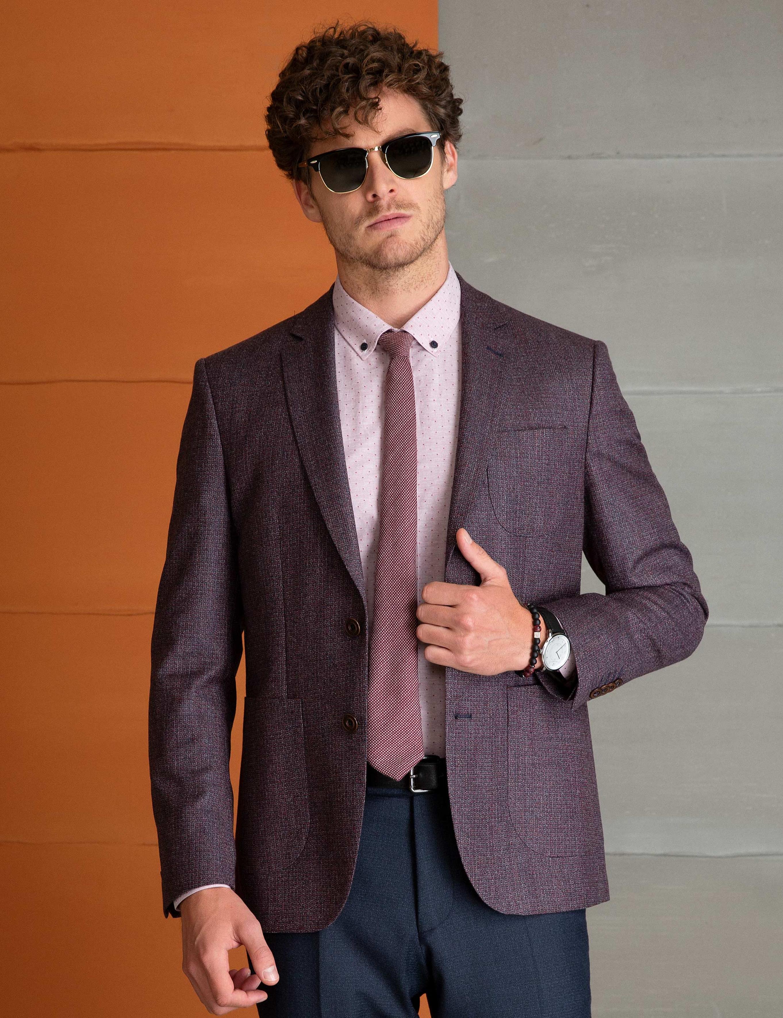 Bordo Slim Fit Ceket