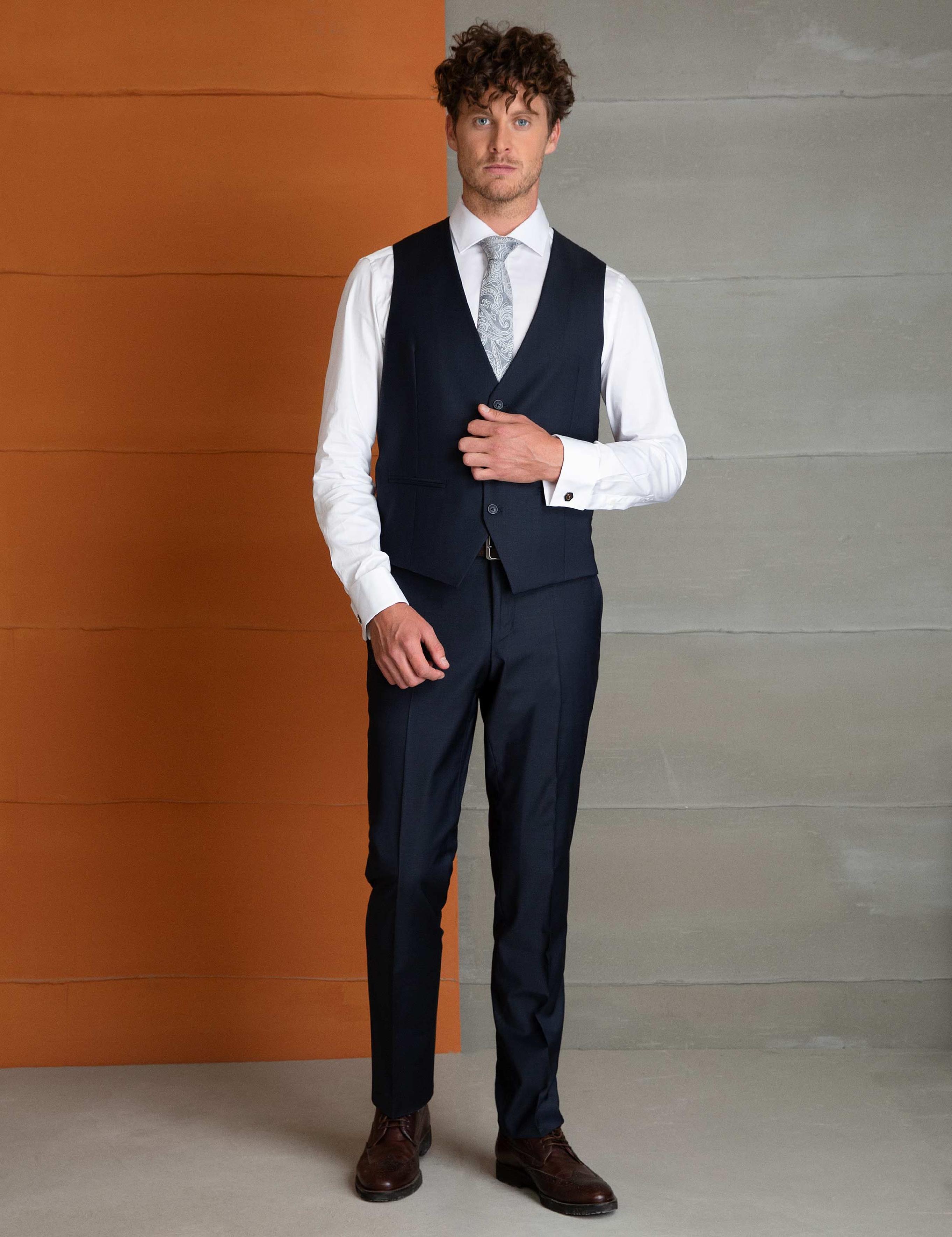 Lacivert Slim Fit Yelek