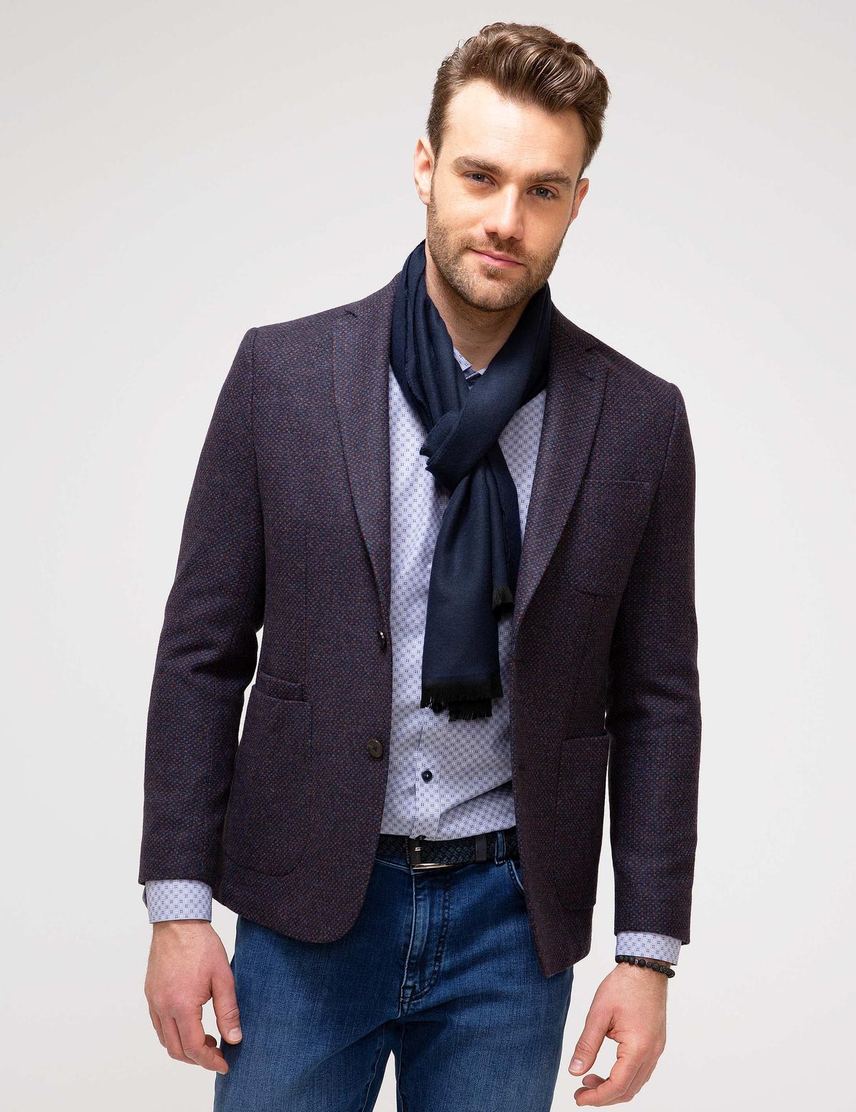 Lacivert Slim Fit Ceket