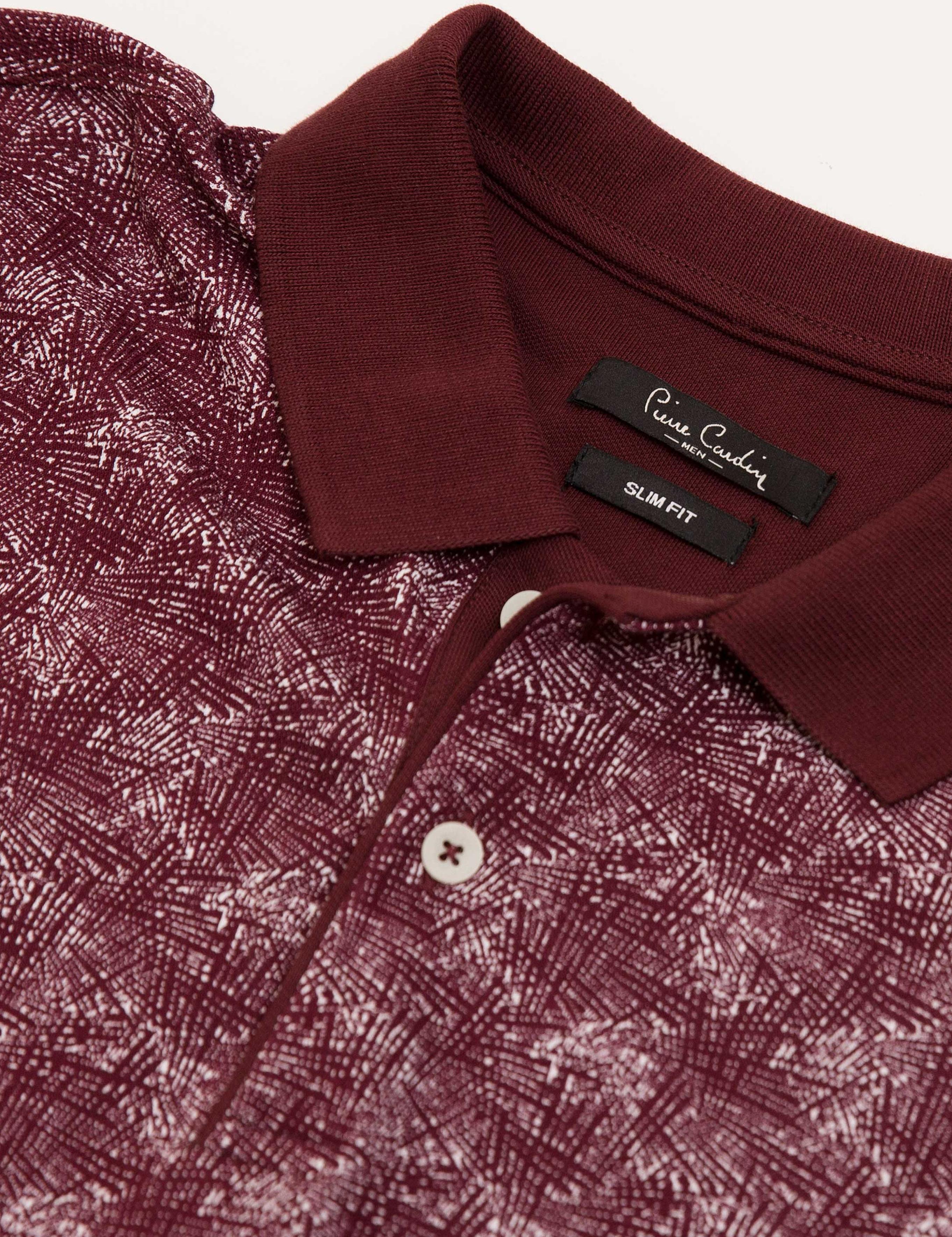 Bordo Slim Fit Polo Yaka T-Shirt