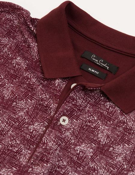 Bordo Slim Fit Polo Yaka T-Shirt - 50187658026