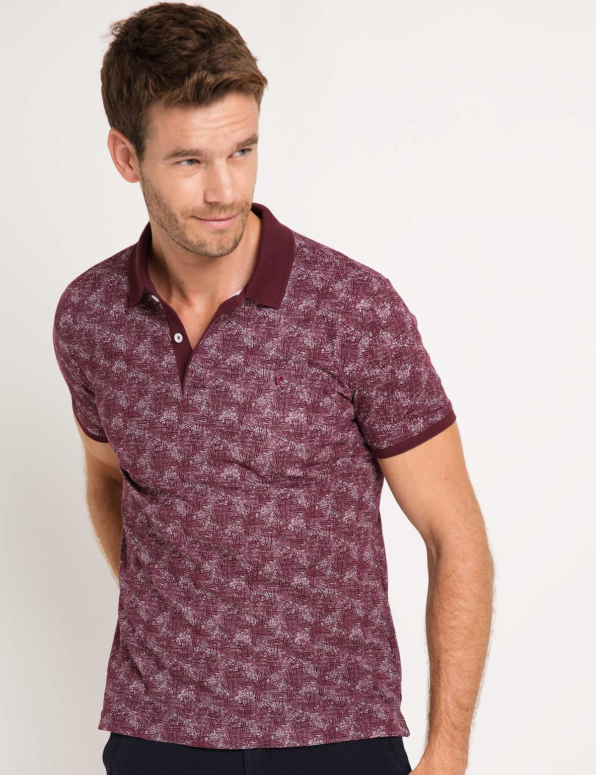 Bordo Slim Fit Polo Yaka T-Shirt