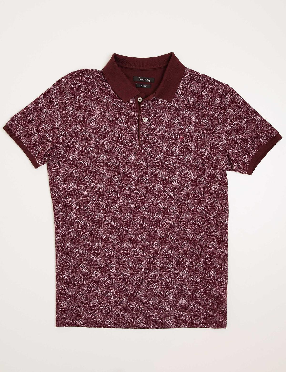 Bordo Slim Fit Polo Yaka T-Shirt - 50187658026