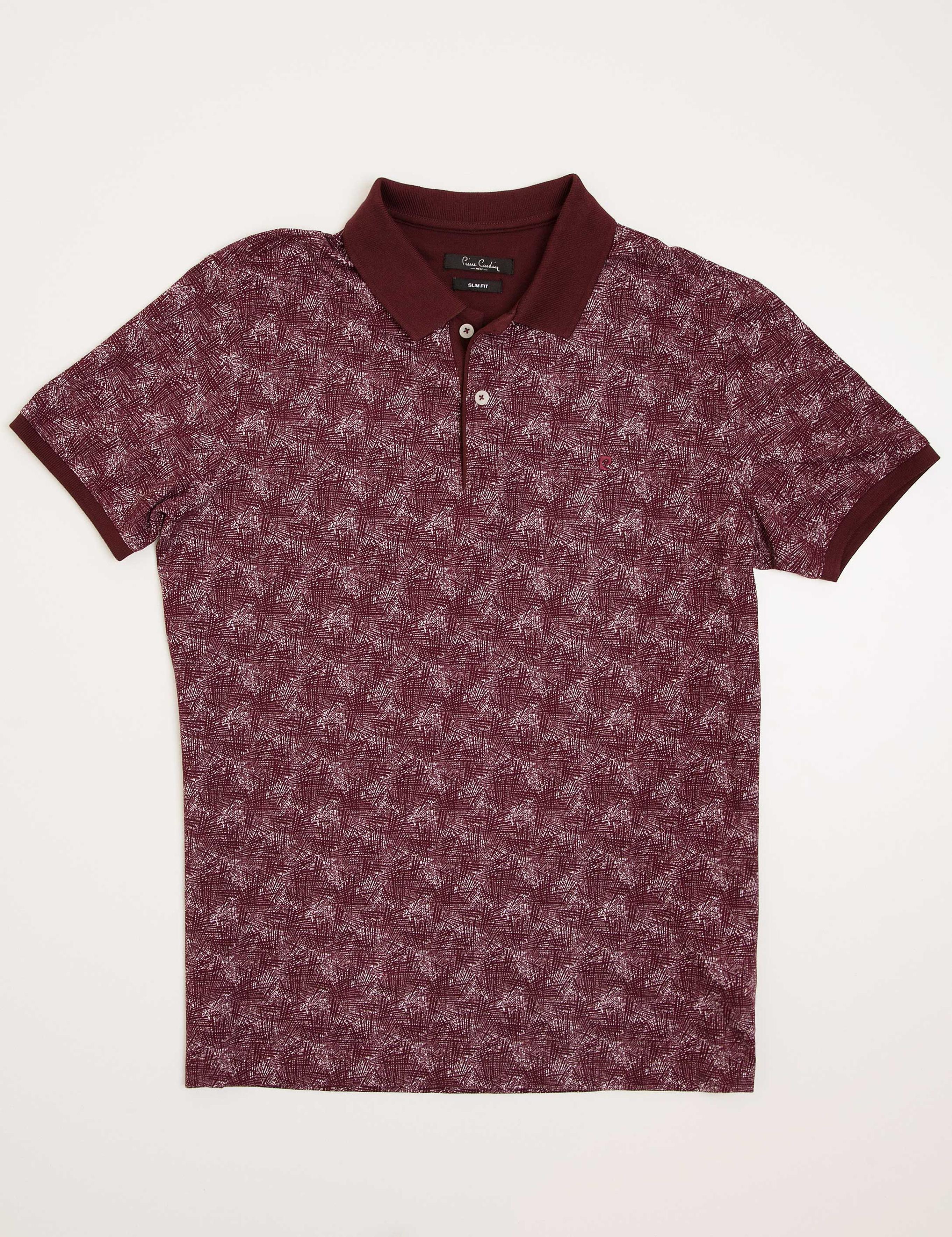 Bordo Slim Fit Polo Yaka T-Shirt