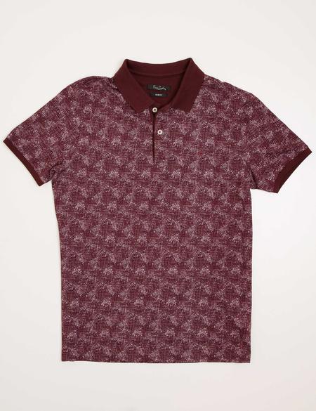 Bordo Slim Fit Polo Yaka T-Shirt - 50187658026