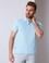 Açık Mavi Slim Fit Polo Yaka Basic T-Shirt
