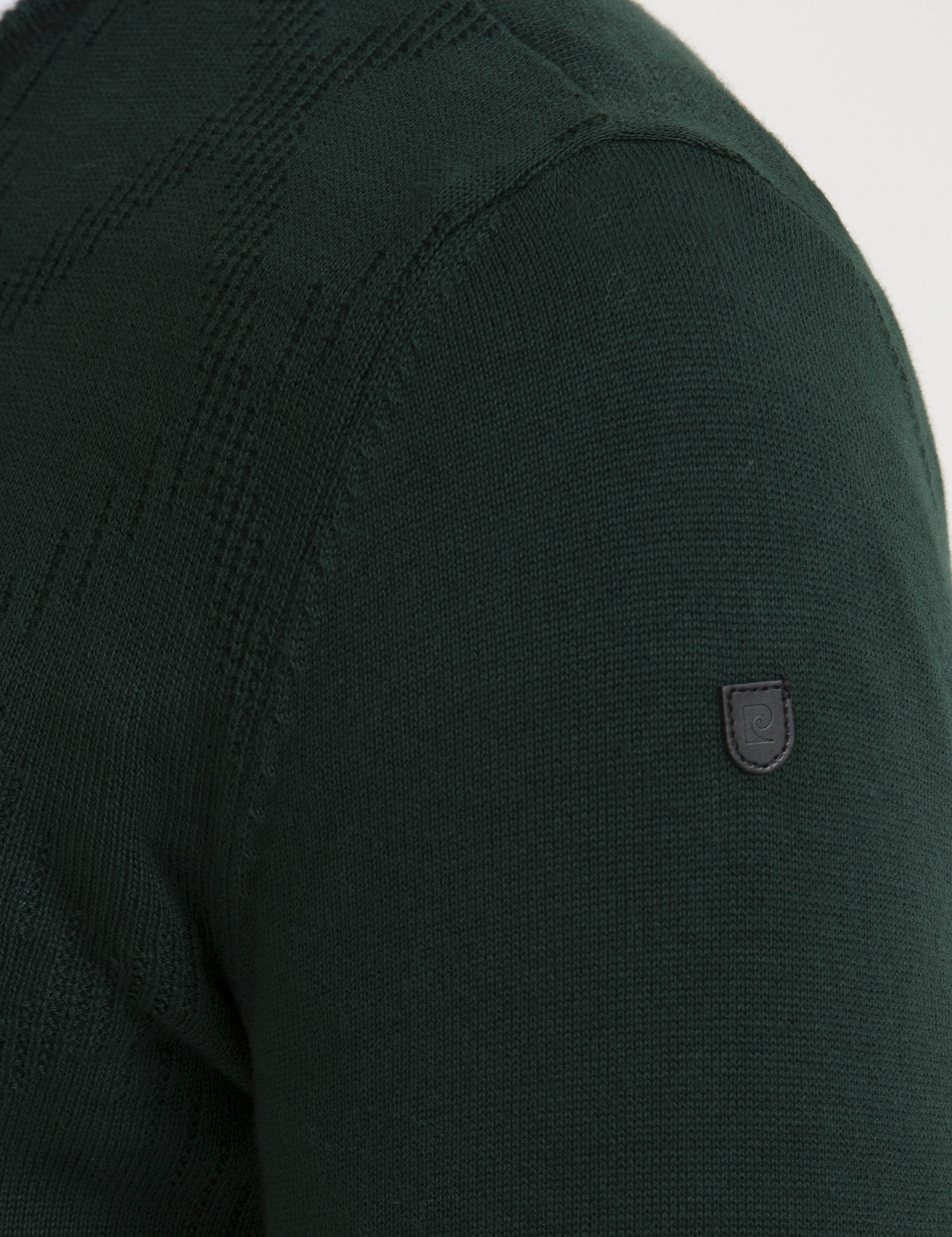 Yeşil Slim Fit V Yaka Triko Kazak - Image 3