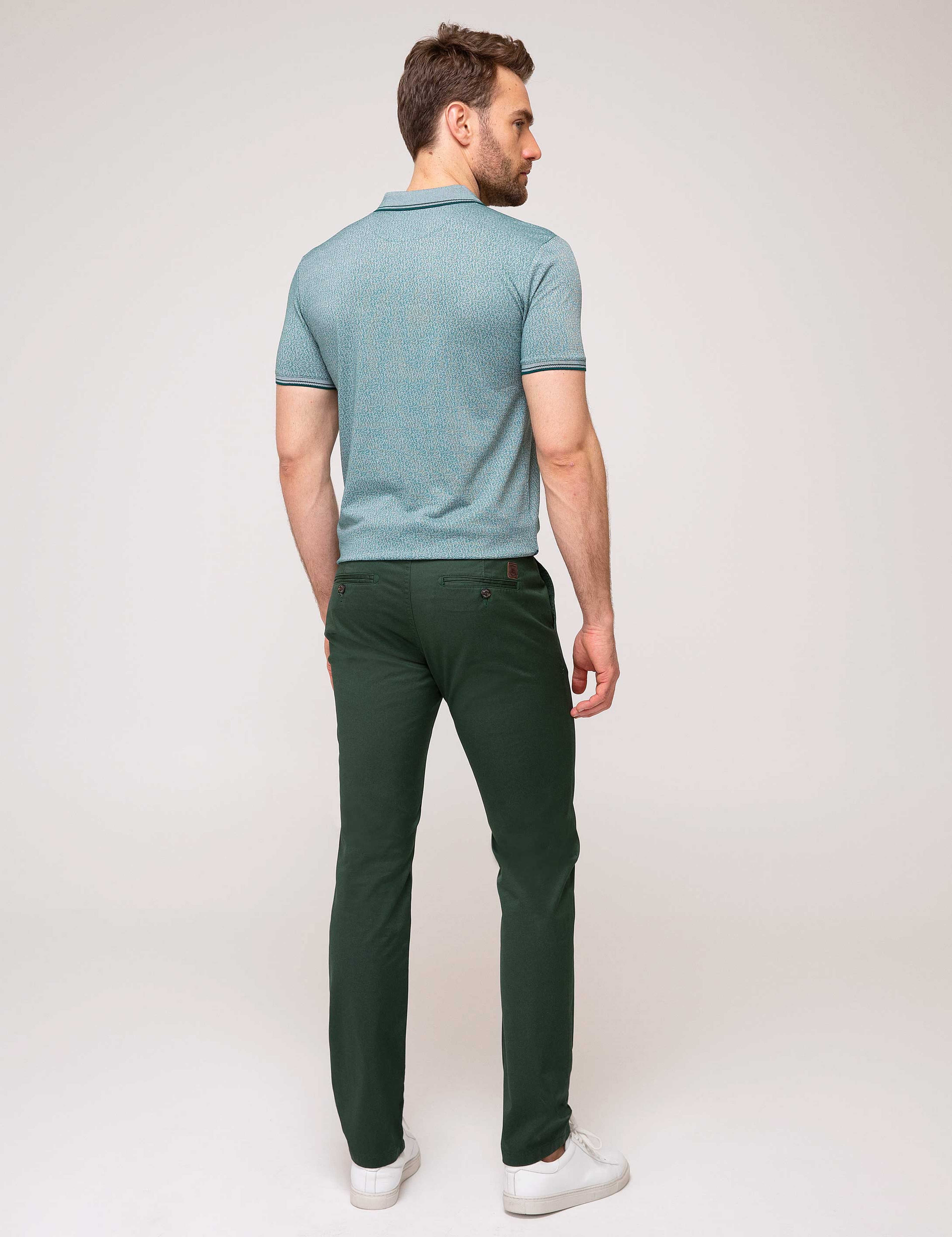 Koyu Yeşil Slim Fit Chino Pantolon - Image 2