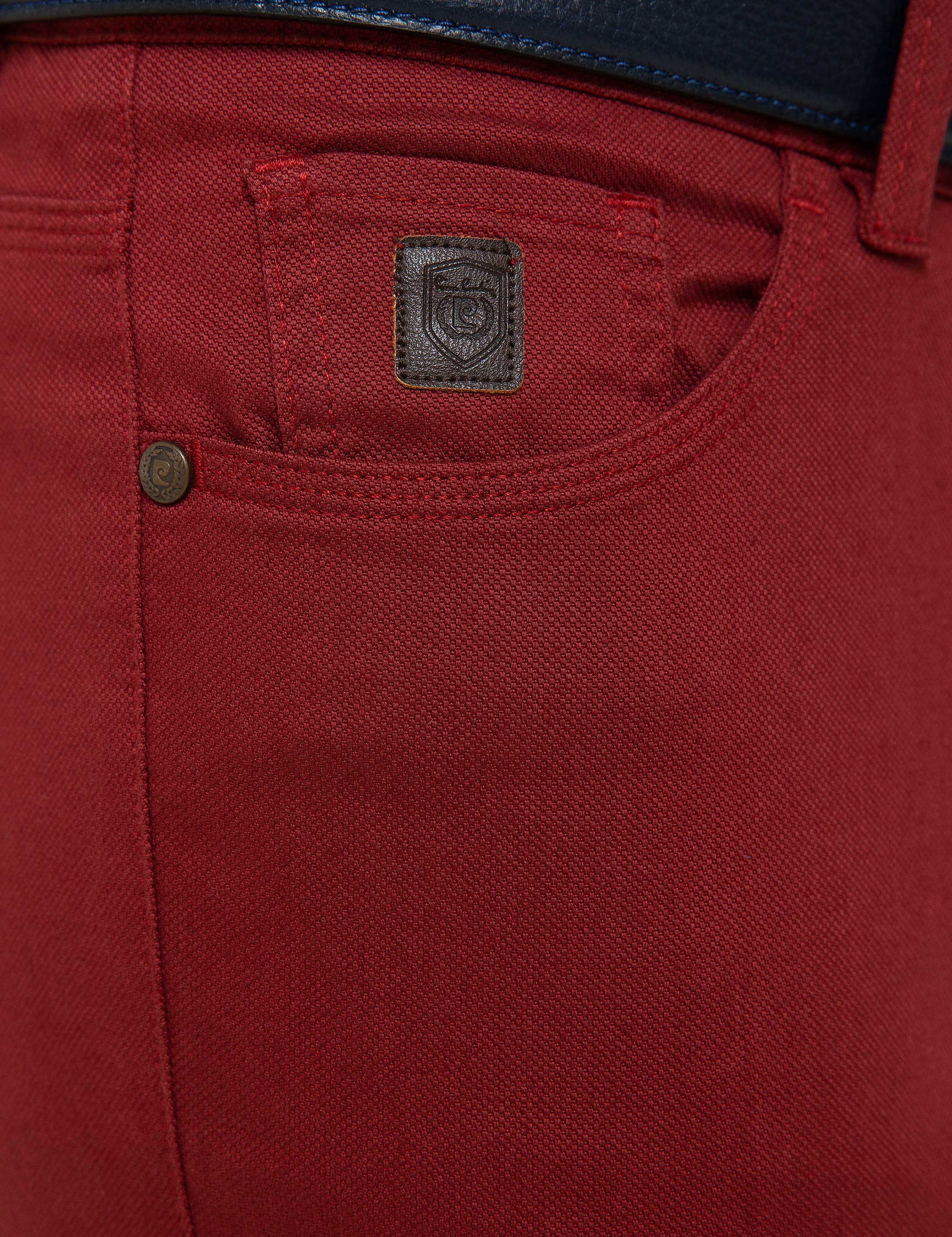 Kırmızı Slim Fit Chino Pantolon - Image 4