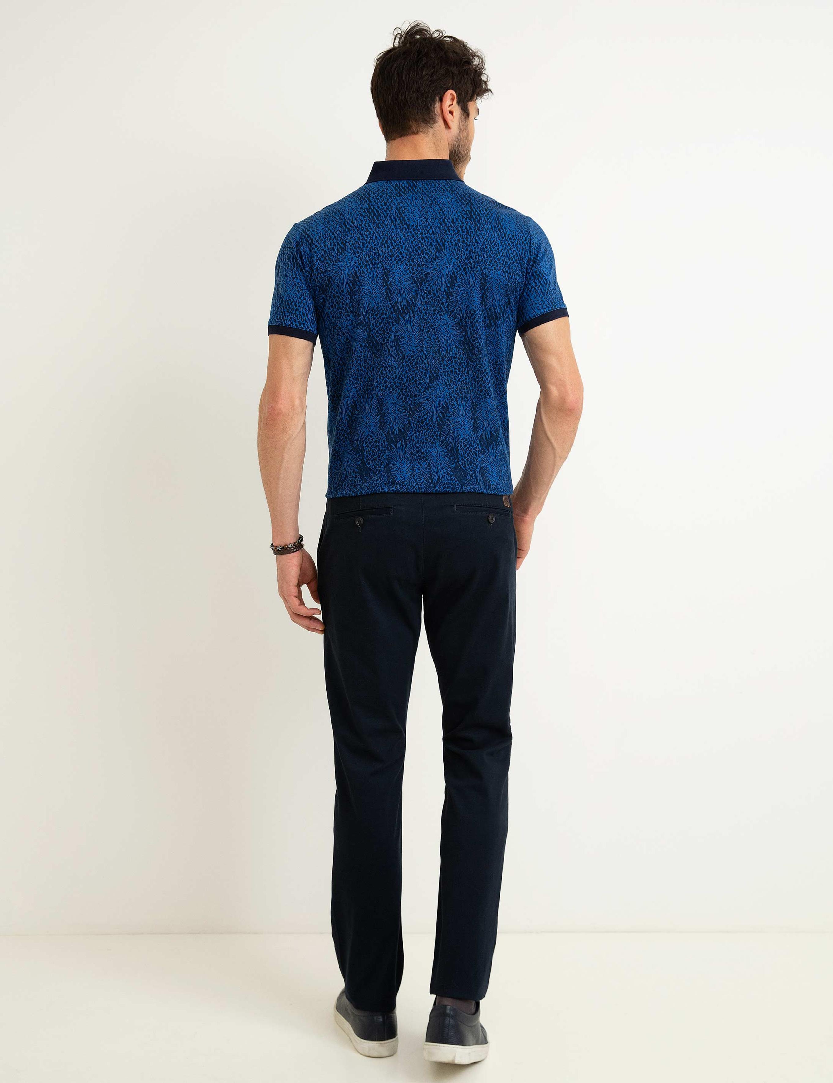 Lacivert Slim Fit Chino Pantolon