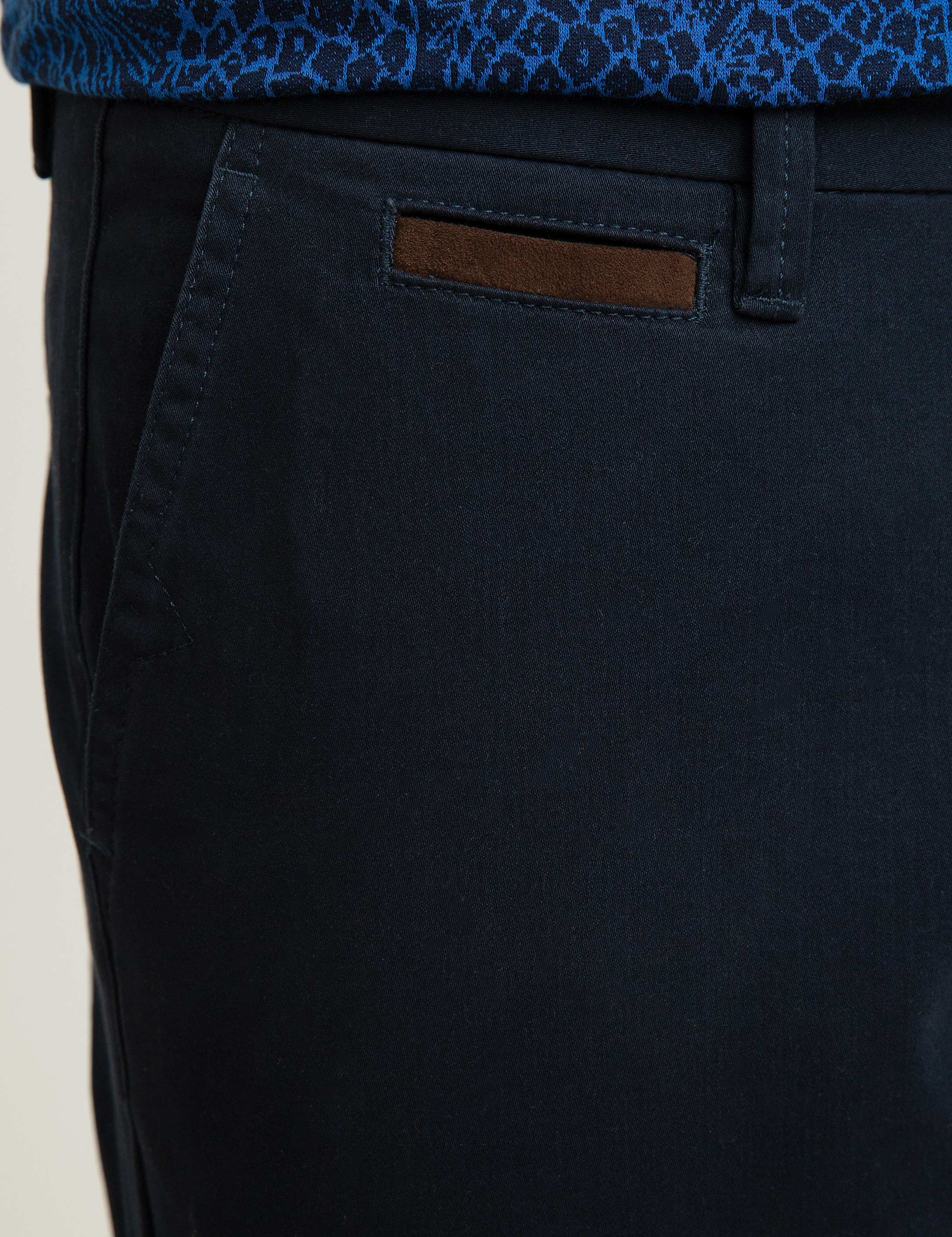 Lacivert Slim Fit Chino Pantolon - Image 4