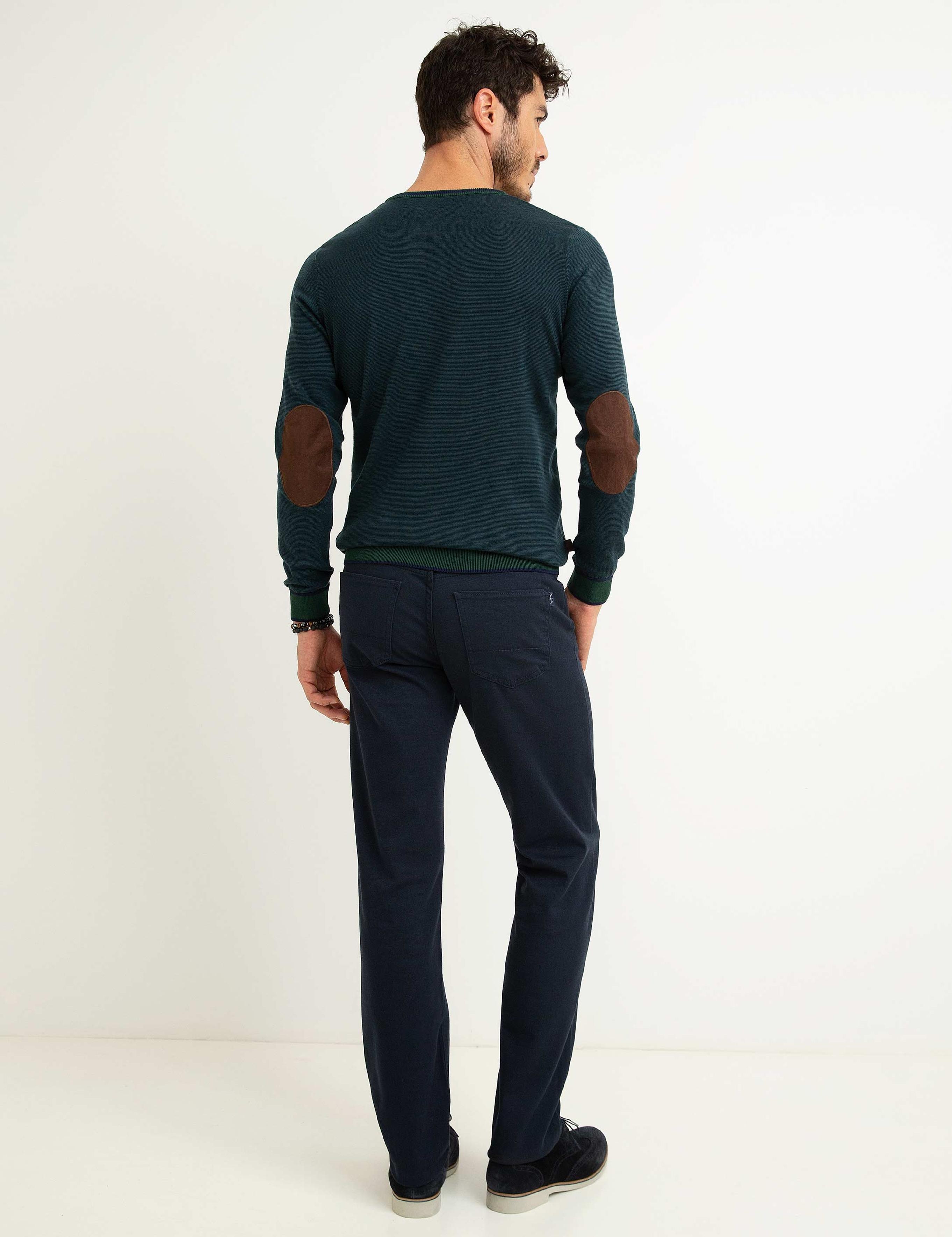 Lacivert Slim Fit Chino Pantolon