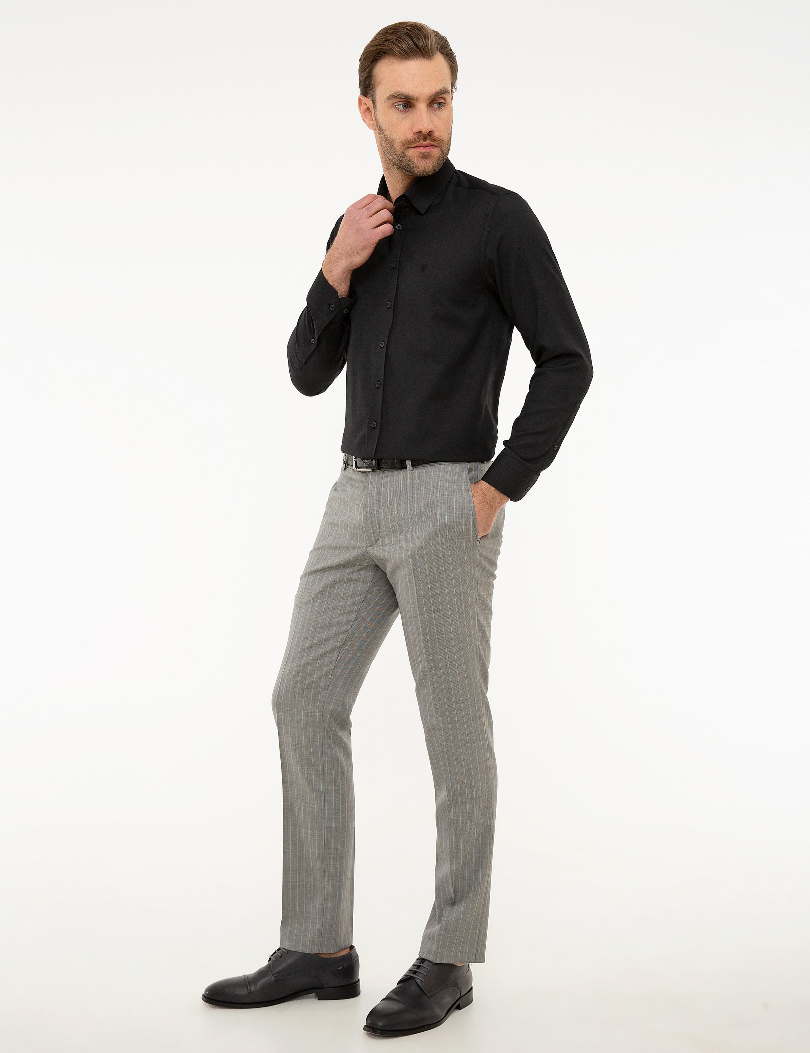 Gri Slim Fit Pantolon
