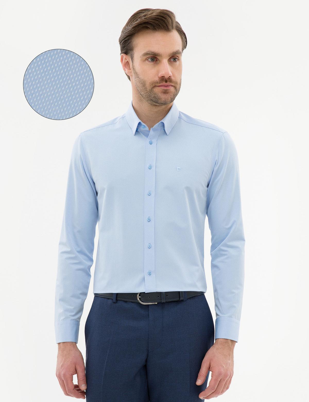 Mavi Slim Fit Uzun Kollu Gömlek